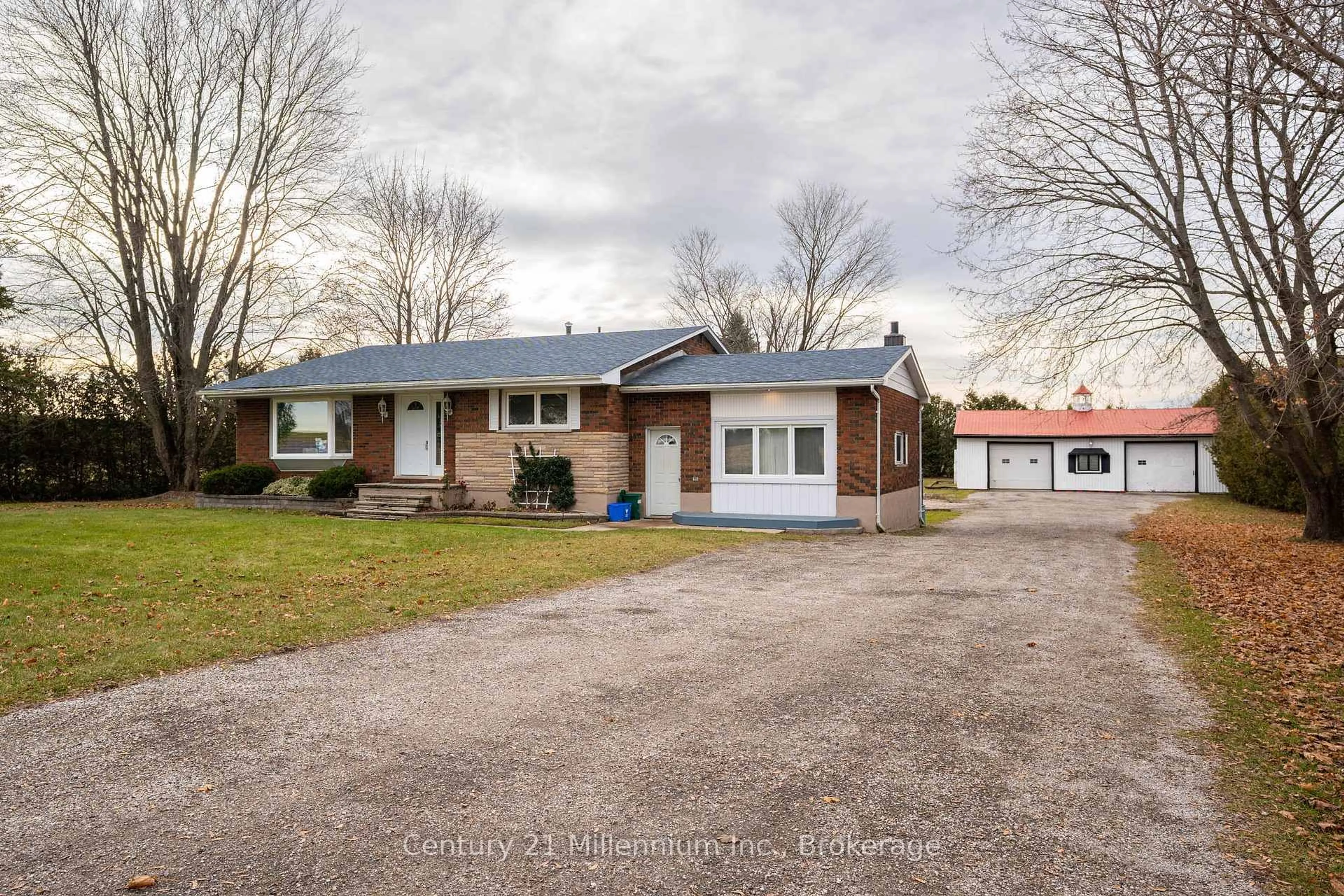 A pic from outside/outdoor area/front of a property/back of a property/a pic from drone, street for 457898 Grey Road 11 Rd, Meaford Ontario N4K 5N8