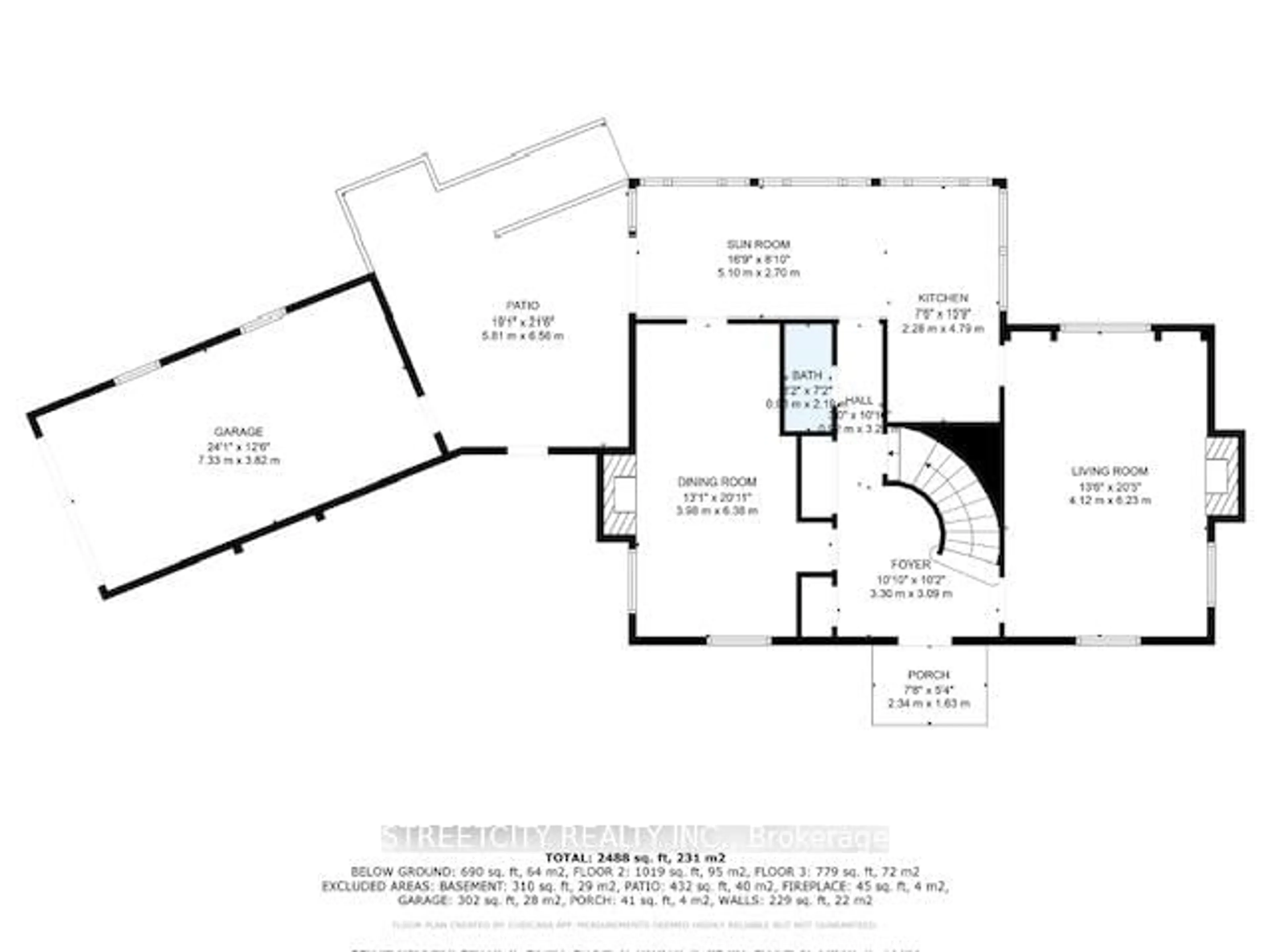 Floor plan for 2 Grosvenor St, London East Ontario N6A 1Y4