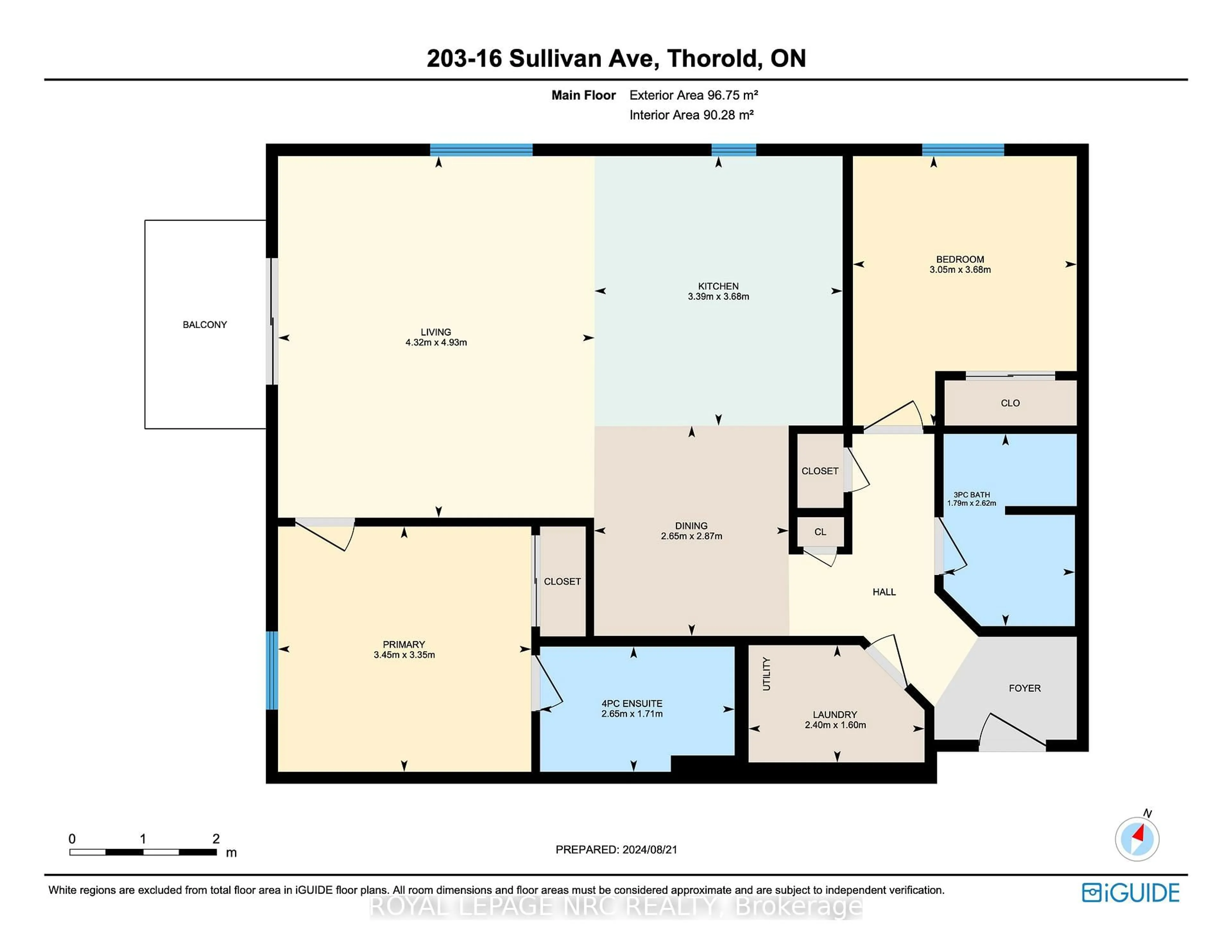 Floor plan for 16 Sullivan Ave #203, Thorold Ontario L2V 2Y2