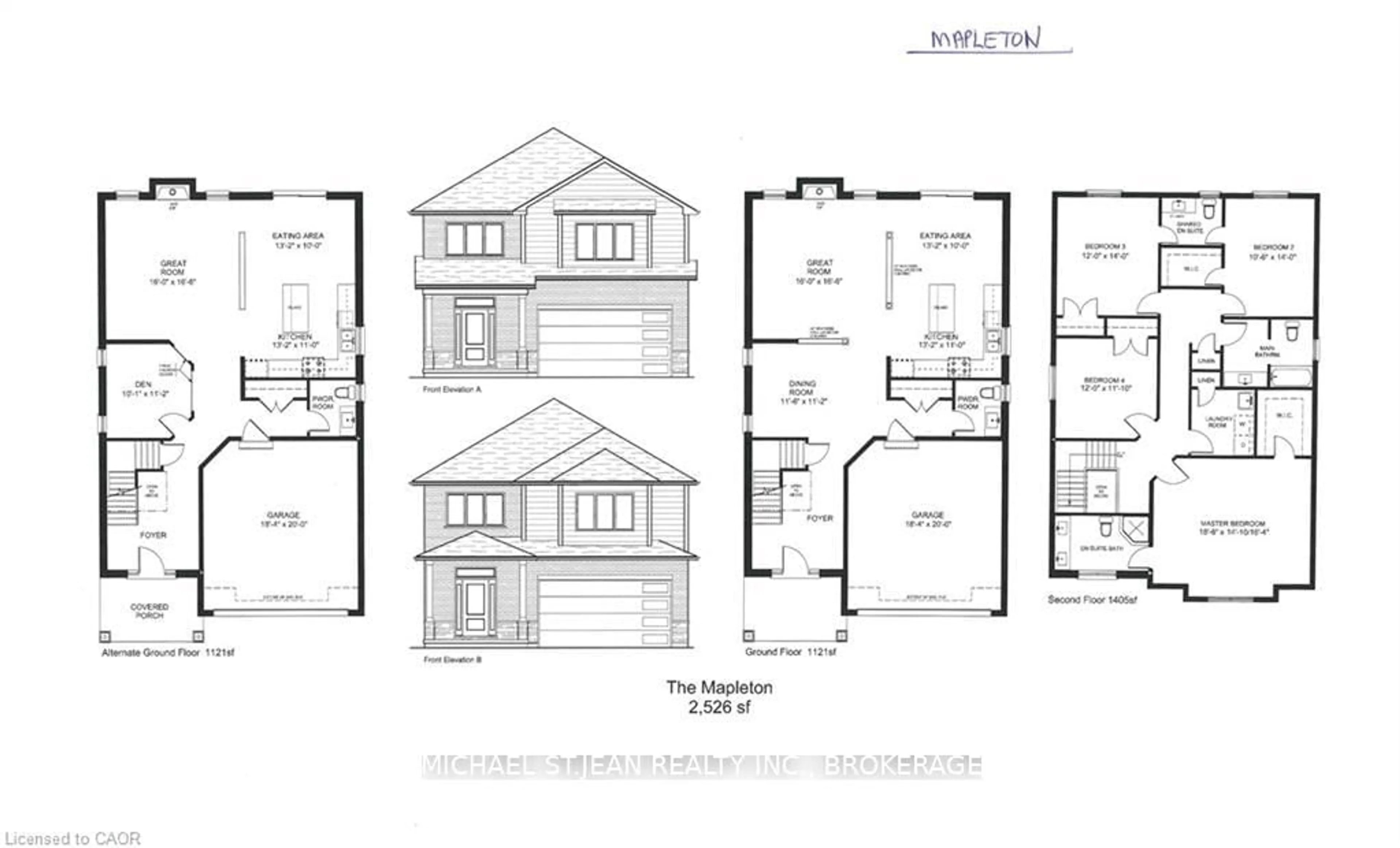 Floor plan for Lot 9 Klein Circ, Hamilton Ontario L9G 3K9