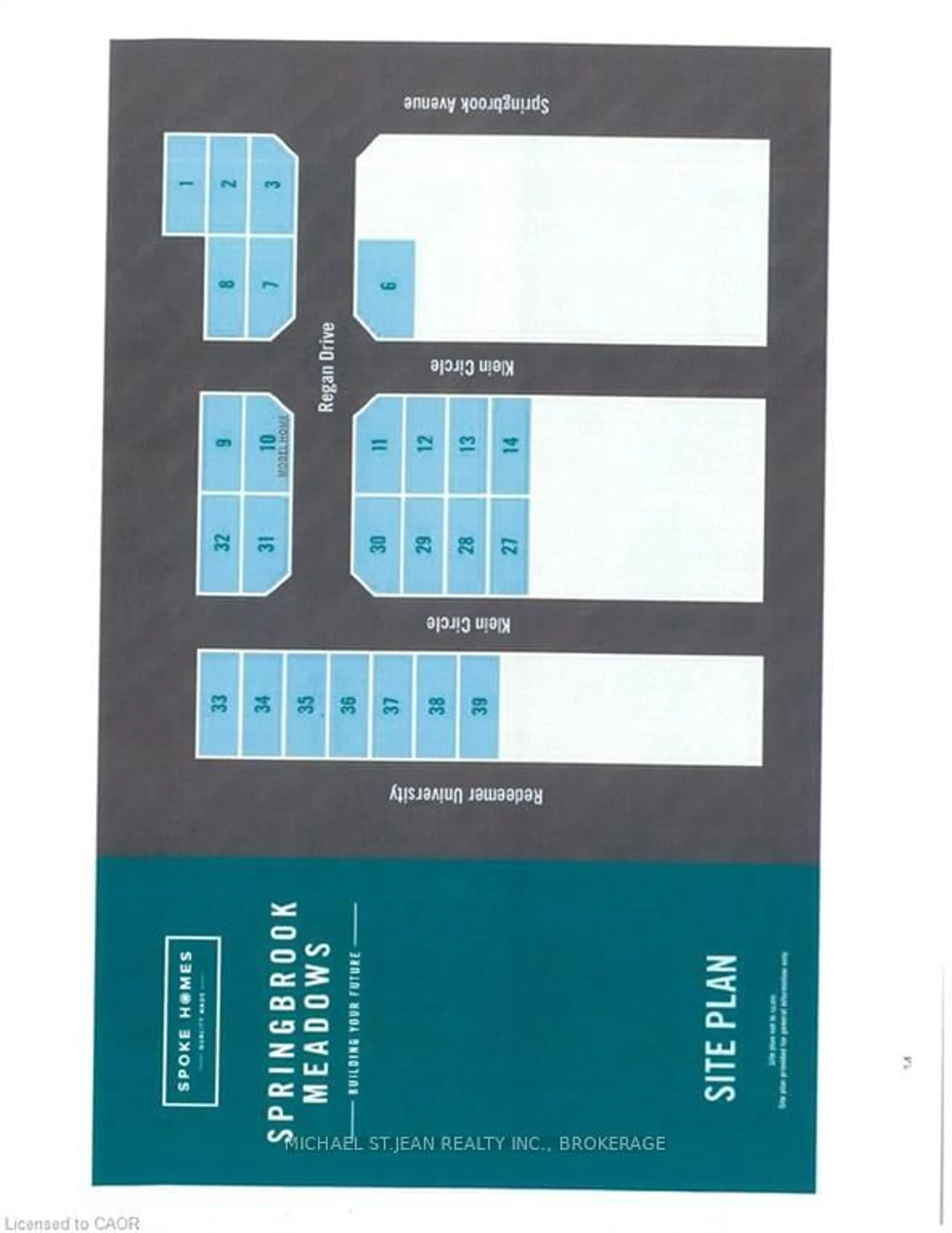 Floor plan for Lot 9 Klein Circ, Hamilton Ontario L9G 3K9