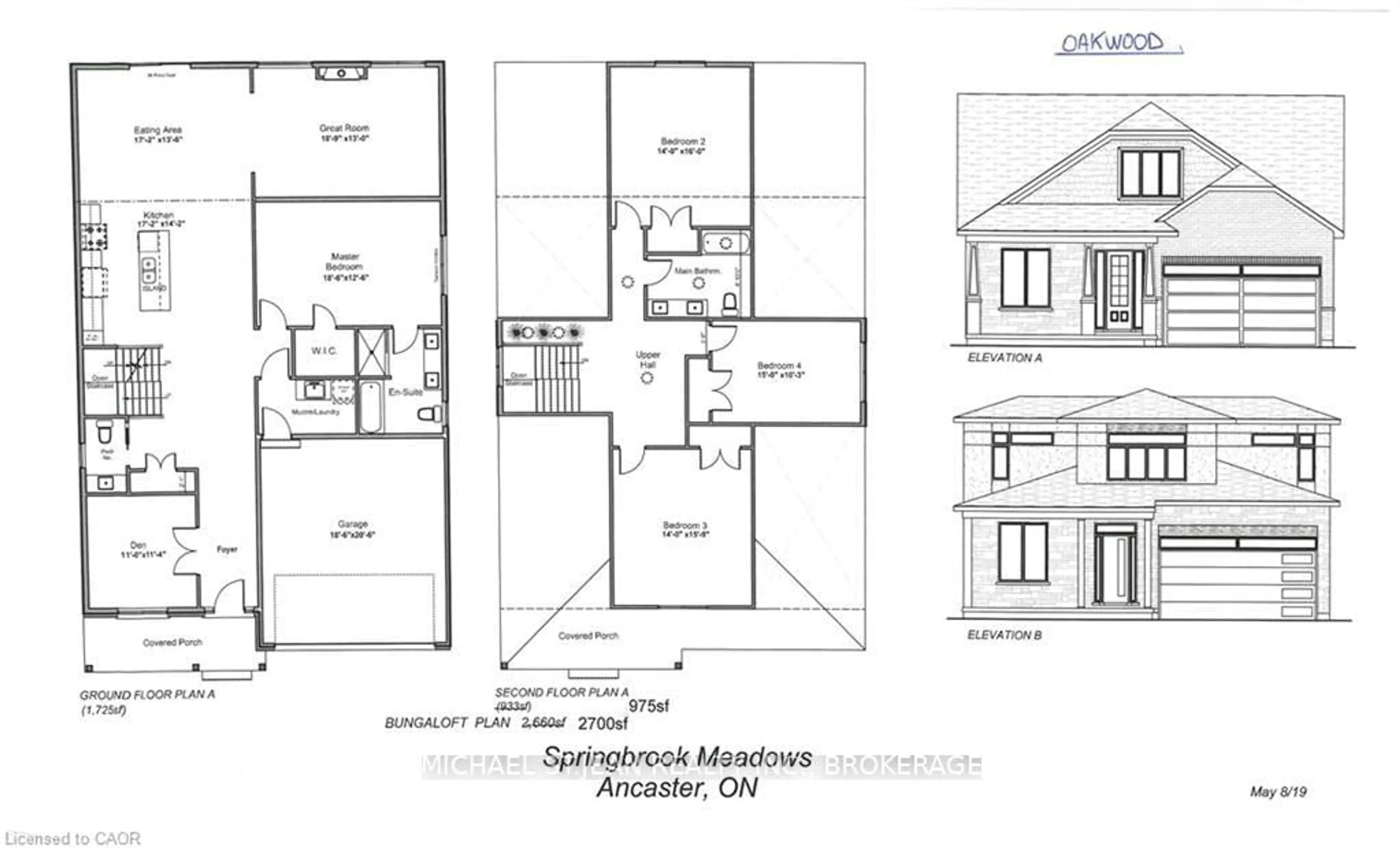 Floor plan for Lot 32 Klein Circ, Hamilton Ontario L9G 3K9