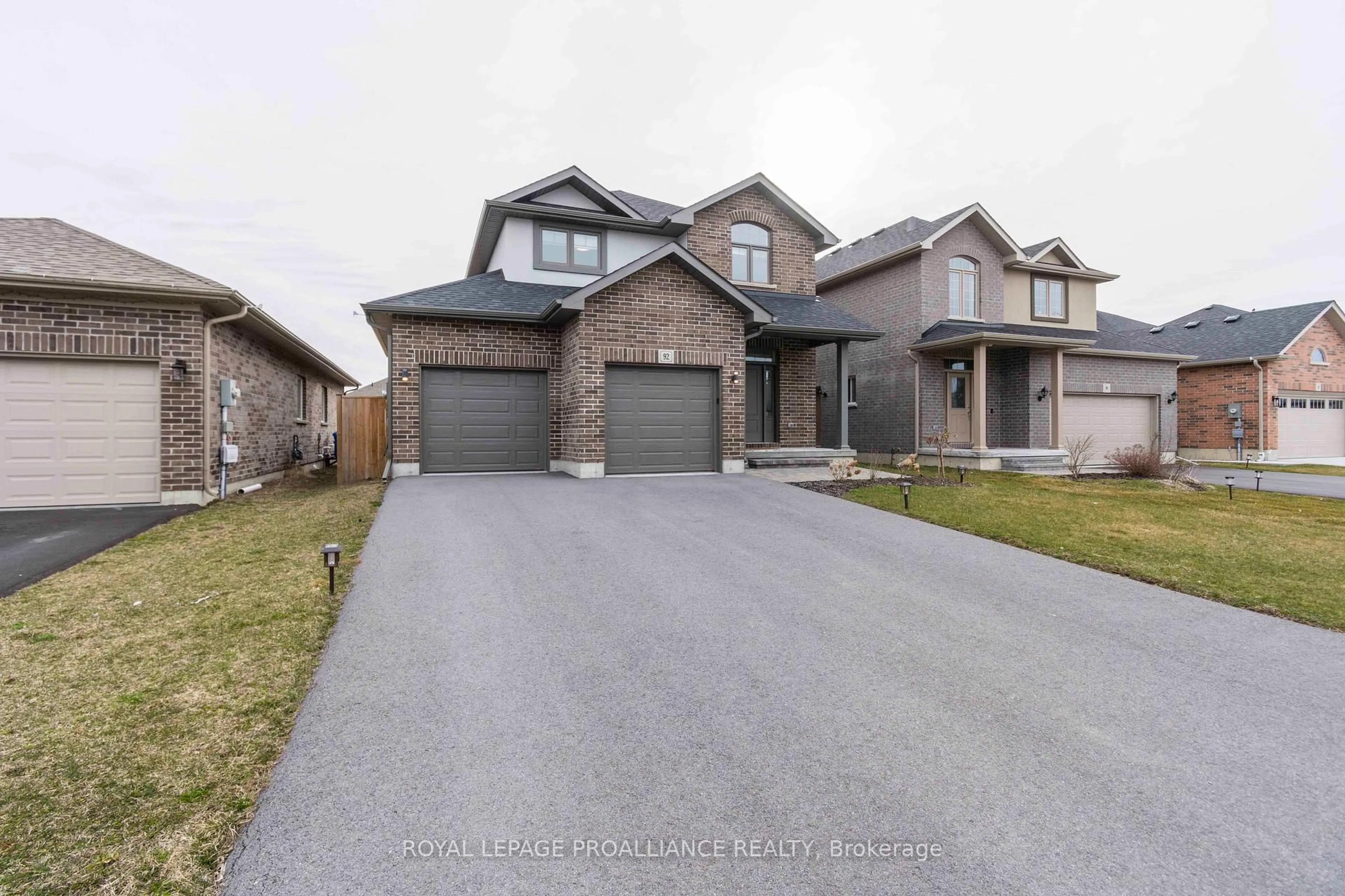 Home with brick exterior material, street for 92 Ledgerock Crt, Quinte West Ontario K8R 0A1