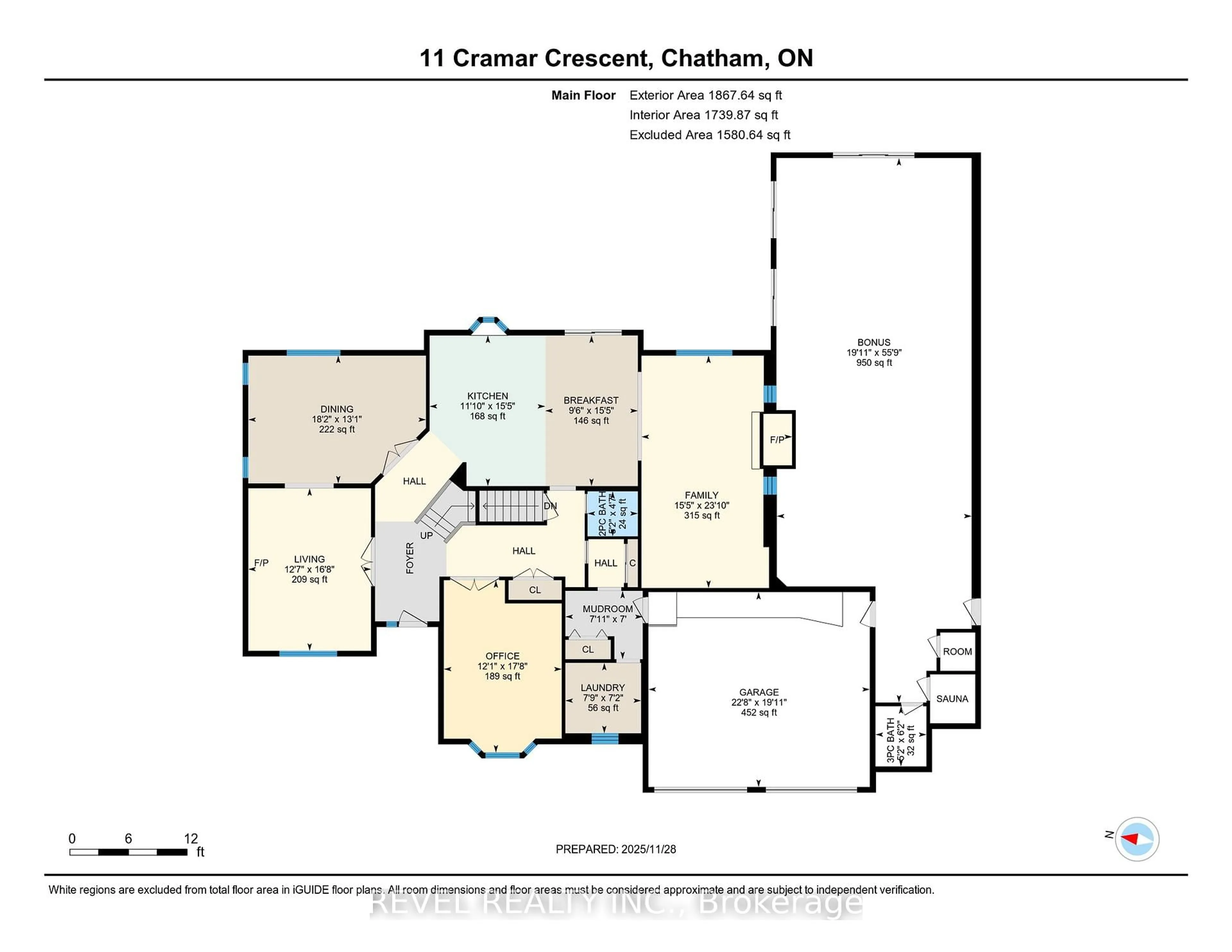 Floor plan for 11 Cramar Cres, Chatham-Kent Ontario N7M 6G3
