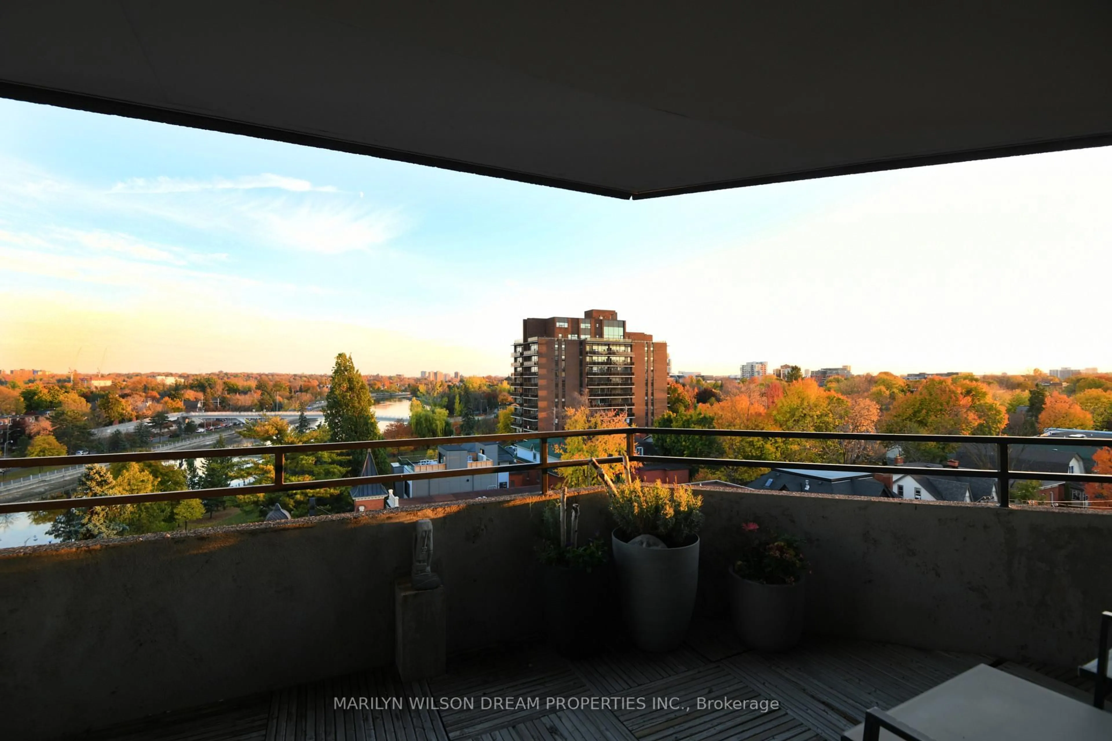 Balcony in the apartment, city buildings view from balcony for 300 Queen Elizabeth Dr #8D, Ottawa Ontario K1S 3M6