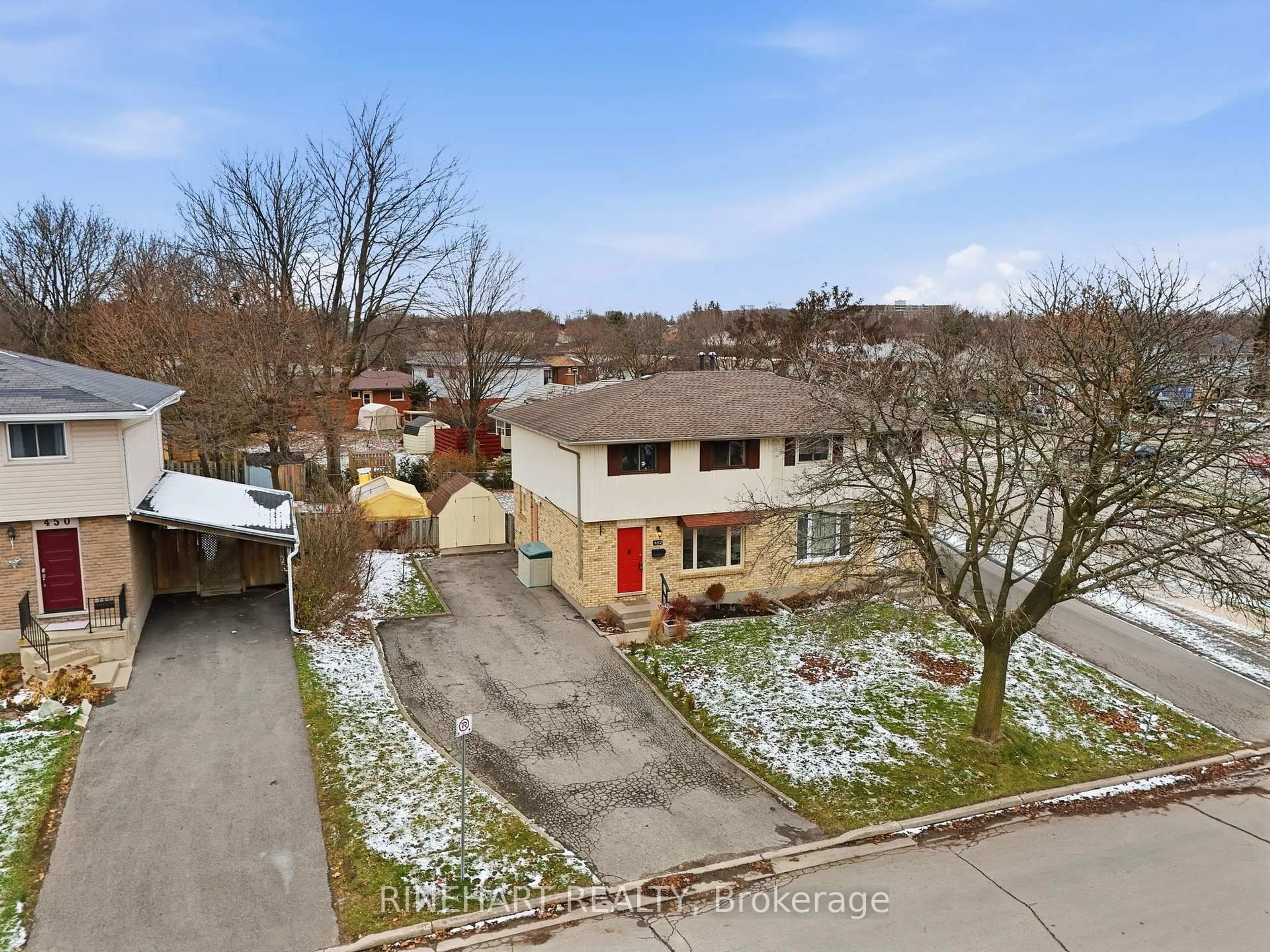 A pic from outside/outdoor area/front of a property/back of a property/a pic from drone, street for 452 Stockton St, London South Ontario N6C 3B7