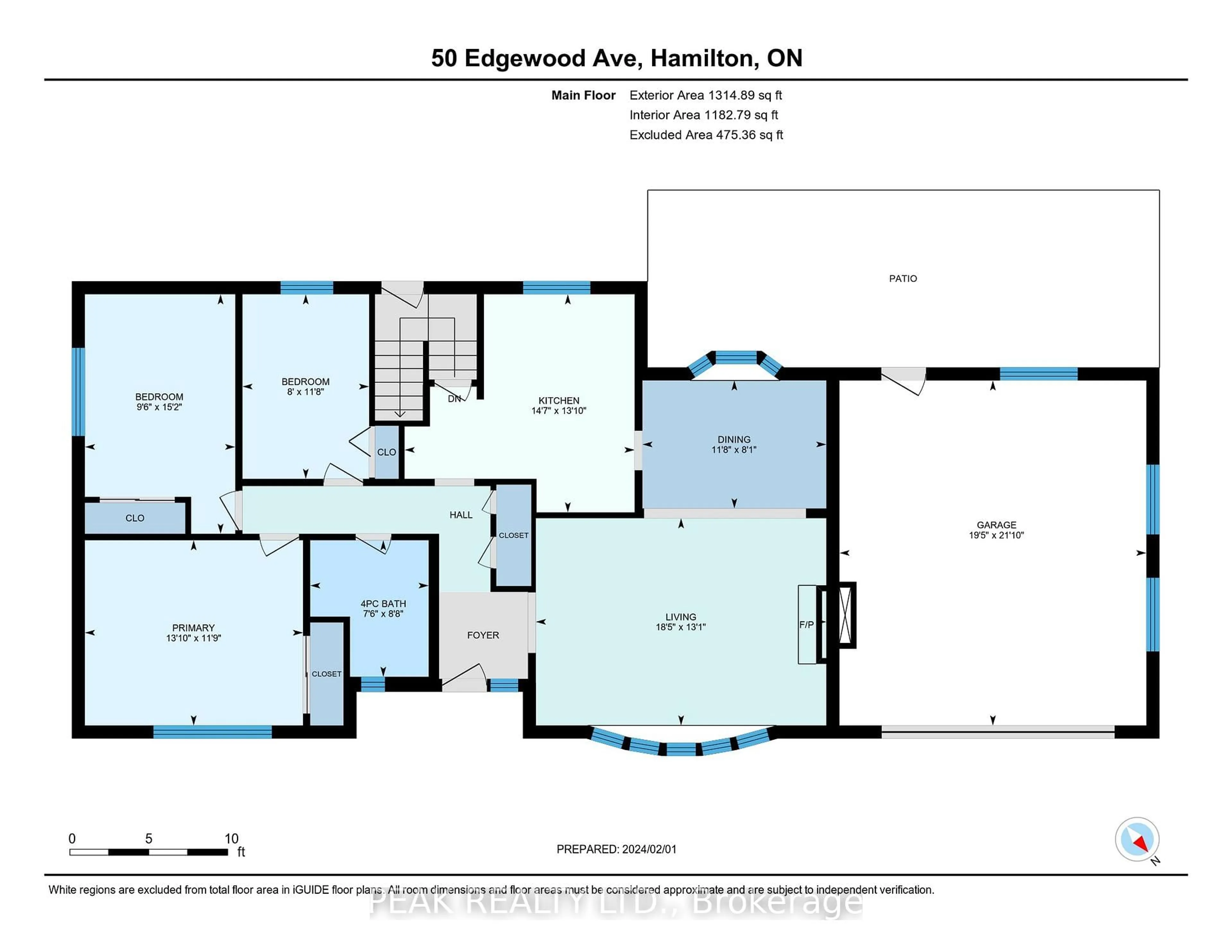 Floor plan for 50 Edgewood Ave, Hamilton Ontario L8T 1K1
