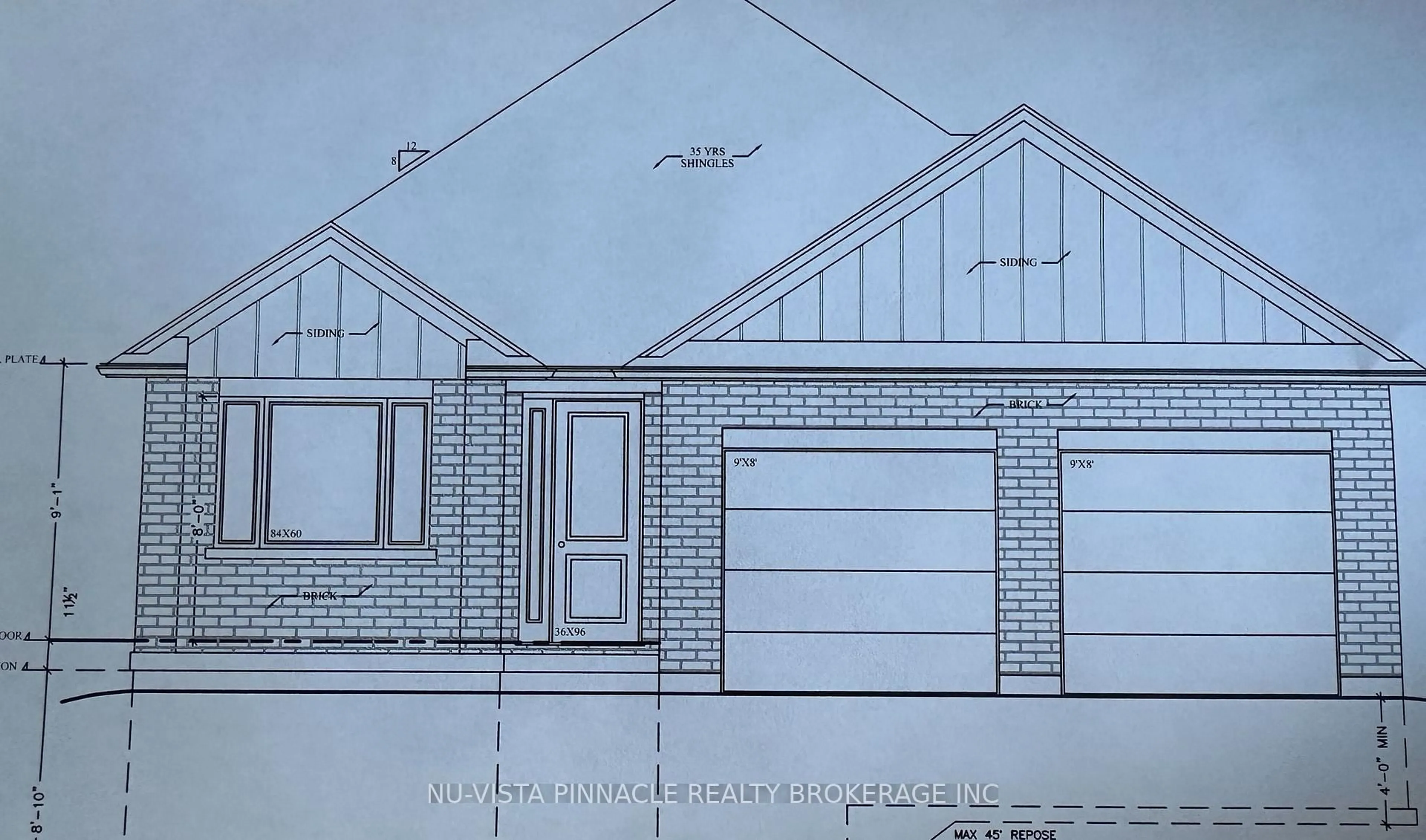 Home with brick exterior material, building for LOT 28 WATTS Dr, Lucan Biddulph Ontario N0M 2J0