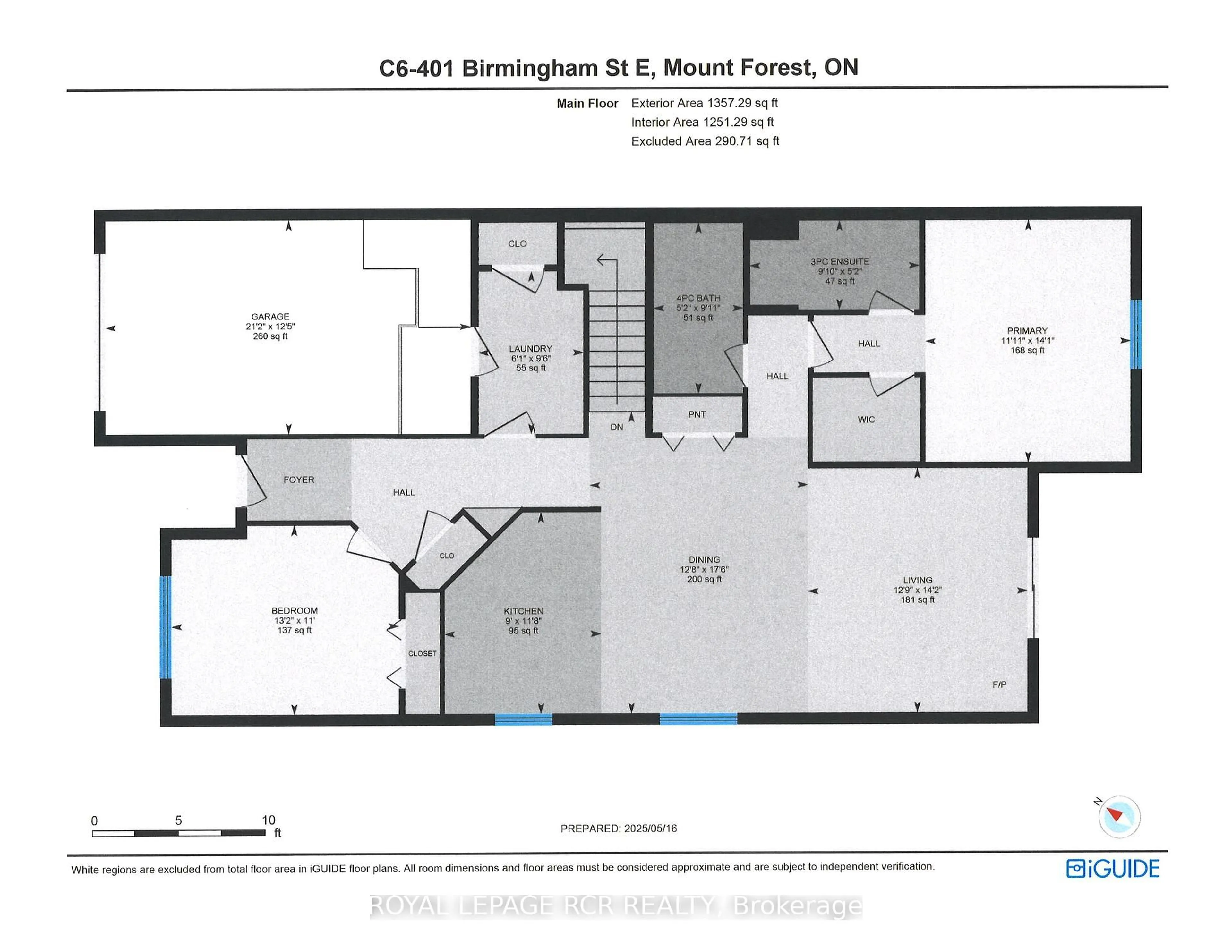Floor plan for 401 Birmingham St #C6, Wellington North Ontario N0G 2L2