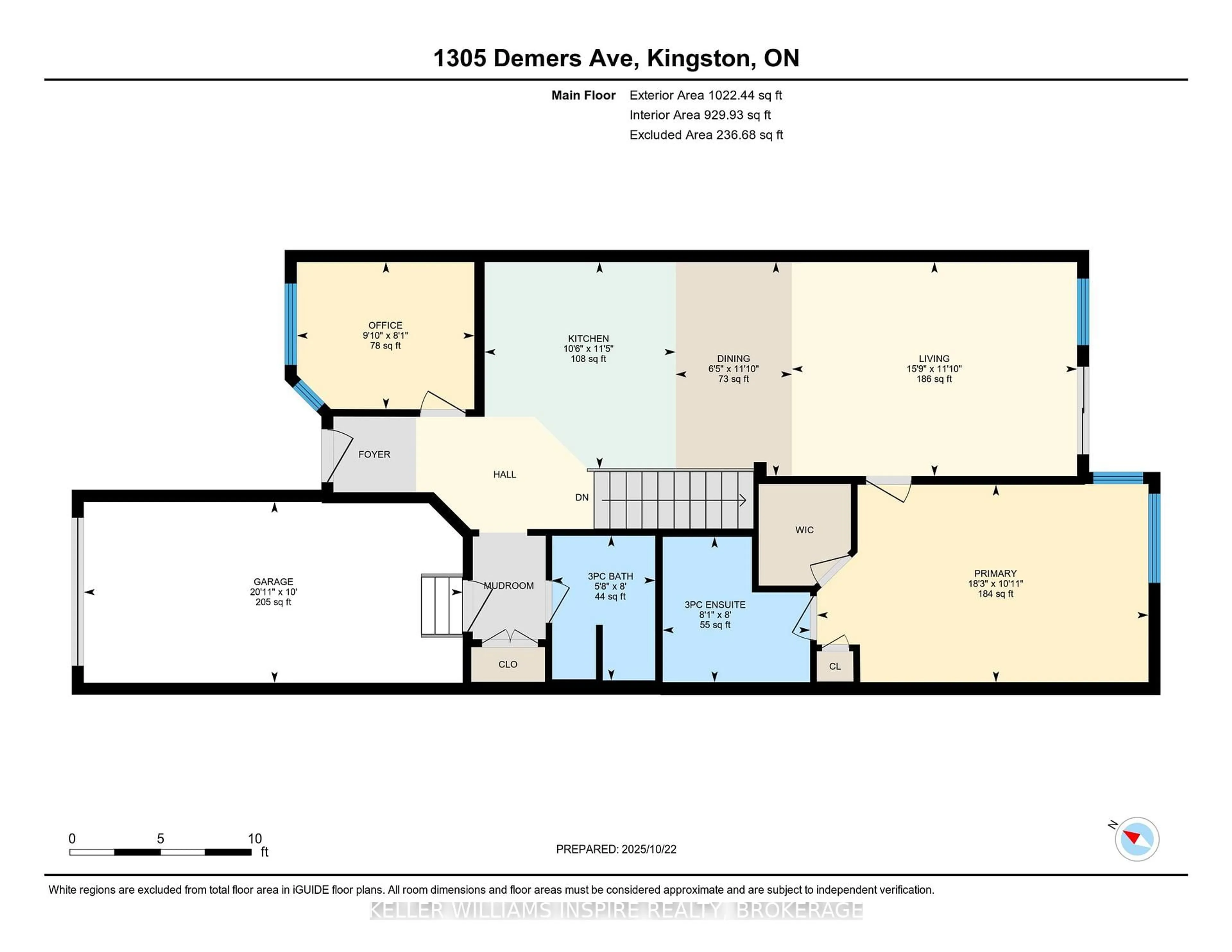 Floor plan for 1305 Demers Ave, Kingston Ontario K7M 0H6