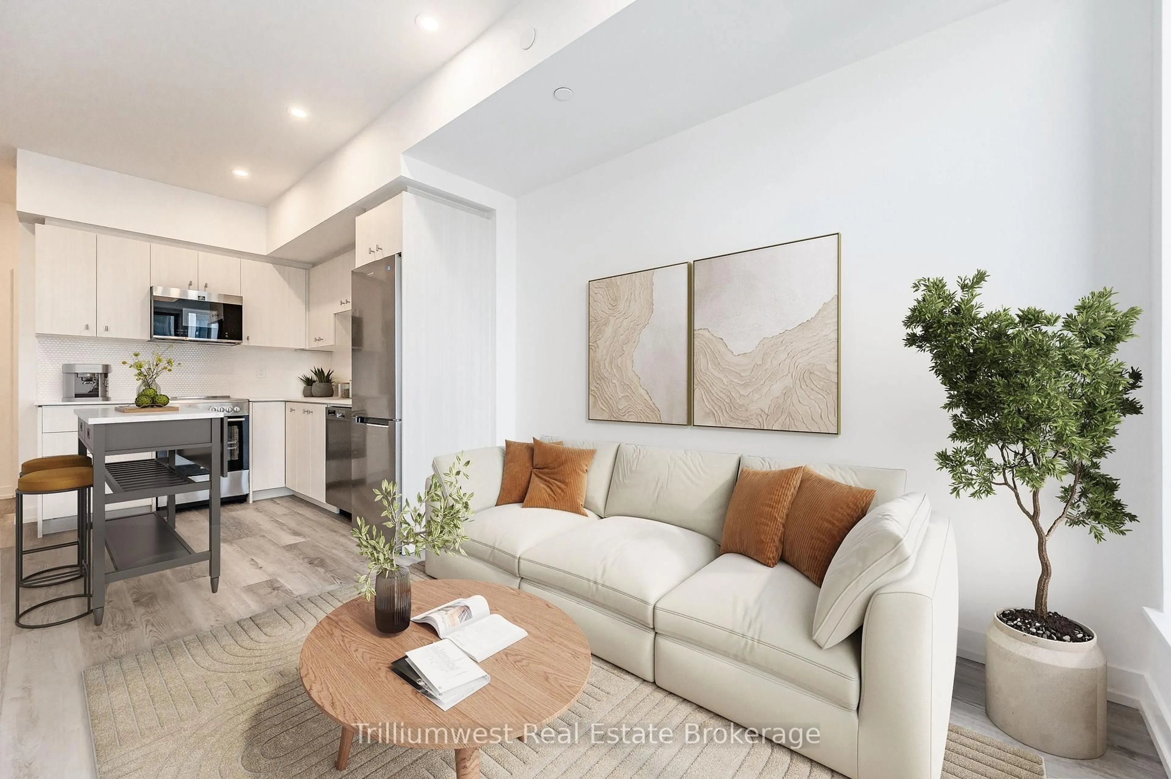 Living room with furniture, unknown for 15 Wellington St #1601, Kitchener Ontario N2G 0E4