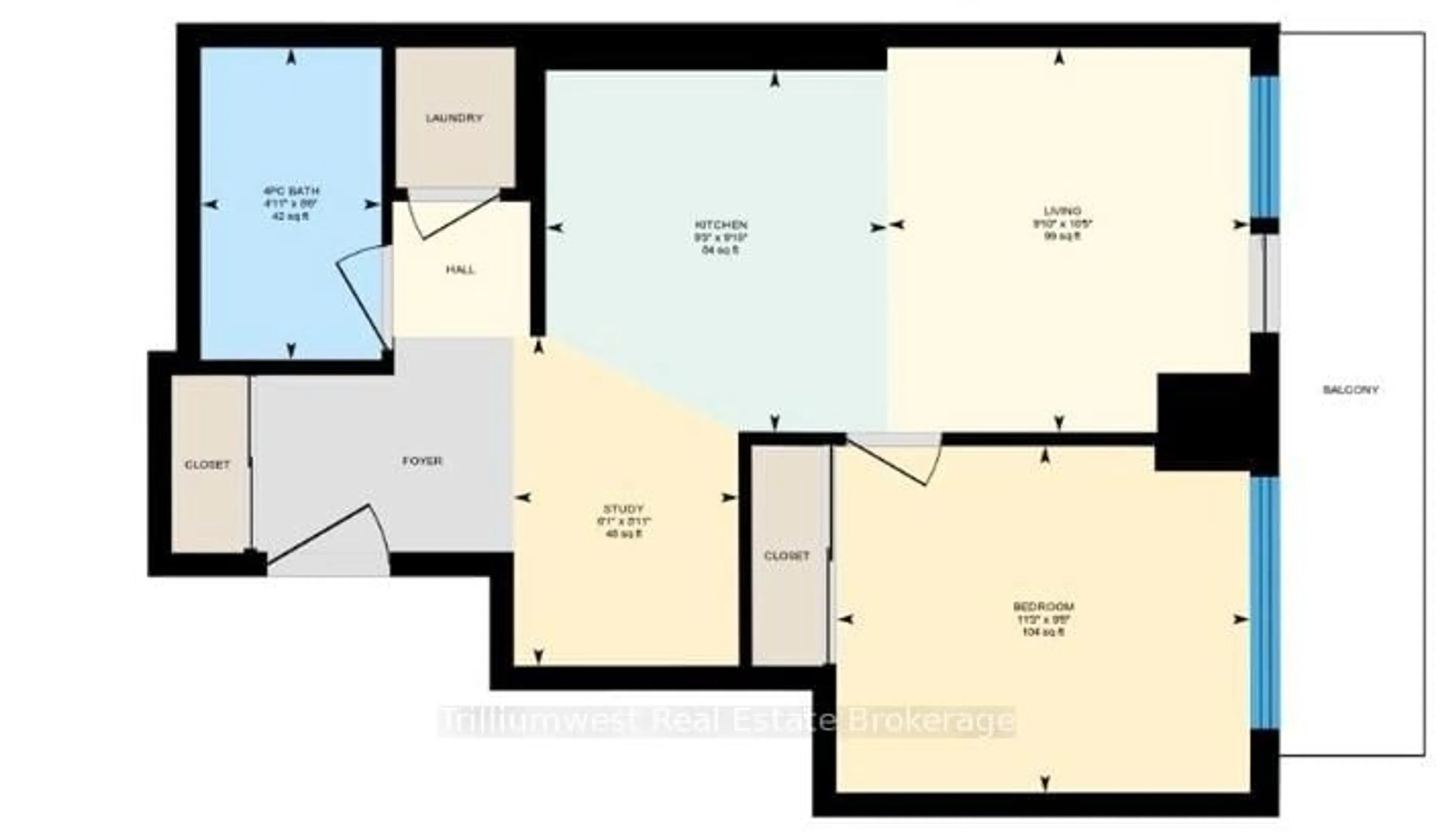 Floor plan for 15 Wellington St #1601, Kitchener Ontario N2G 0E4