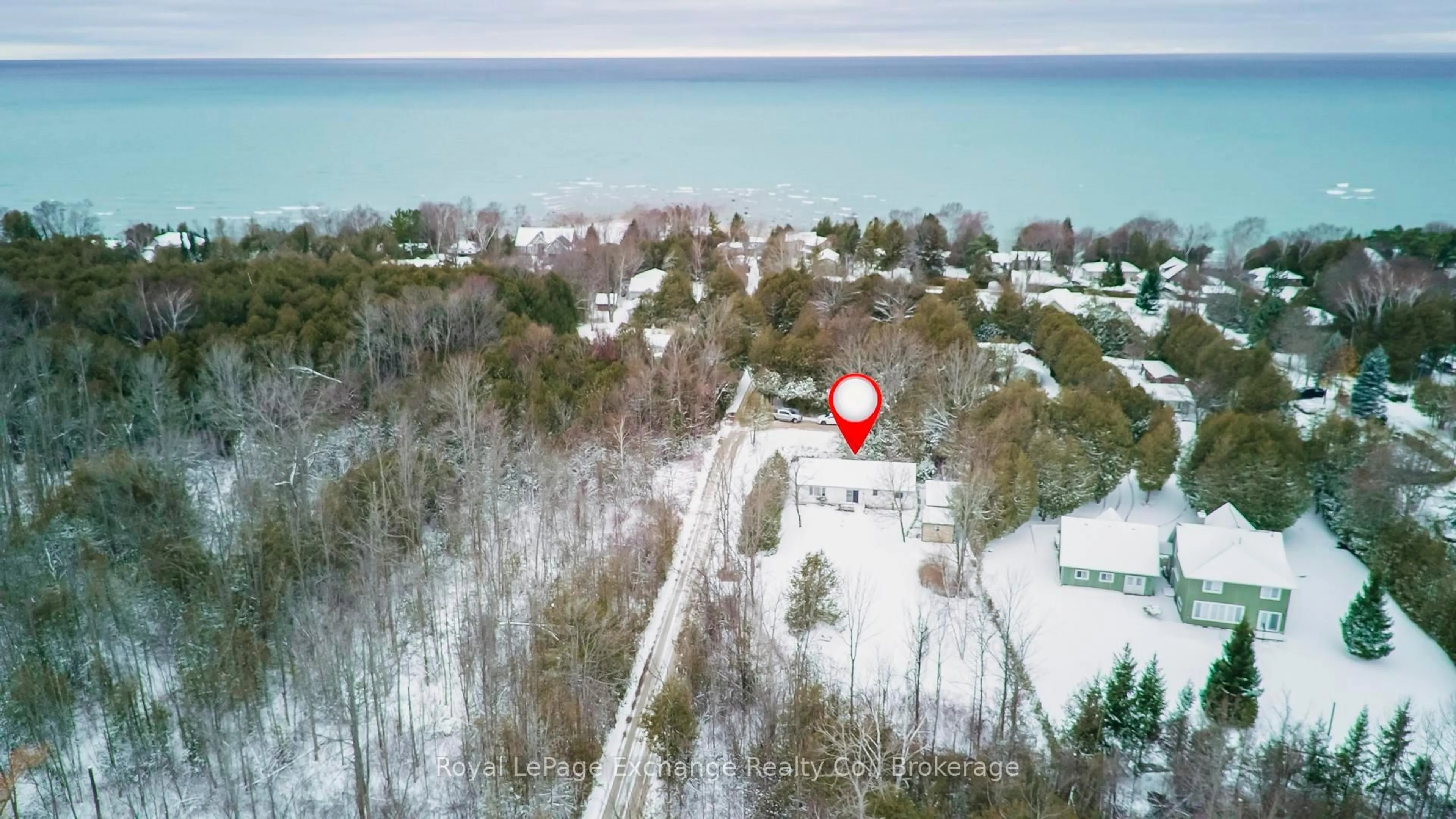 A pic from outside/outdoor area/front of a property/back of a property/a pic from drone, water/lake/river/ocean view for 4 Jarrell Lane, Kincardine Ontario N2Z 2X6