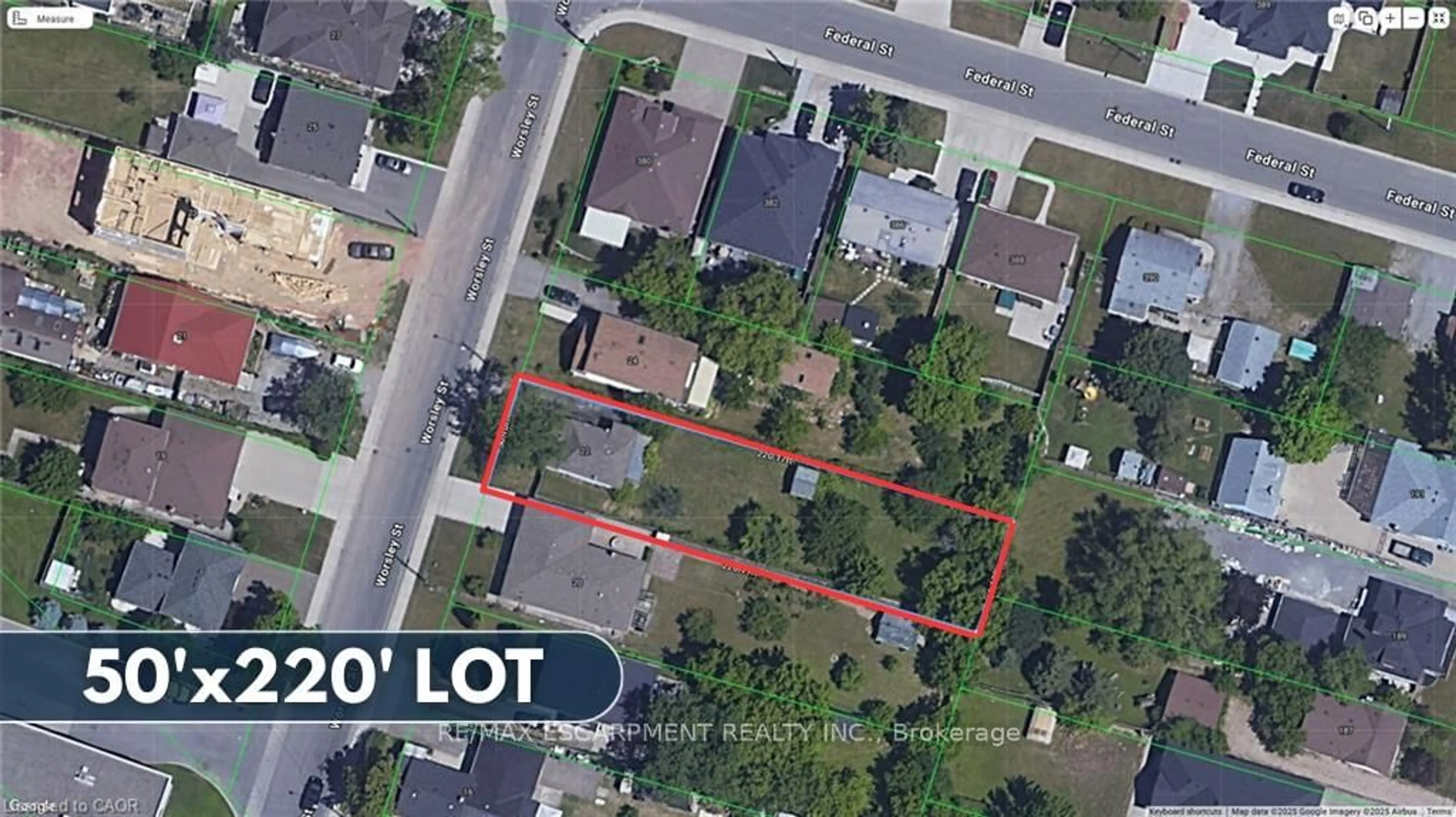 A pic from outside/outdoor area/front of a property/back of a property/a pic from drone, street for 22 Worsley Rd, Hamilton Ontario L8E 2E7