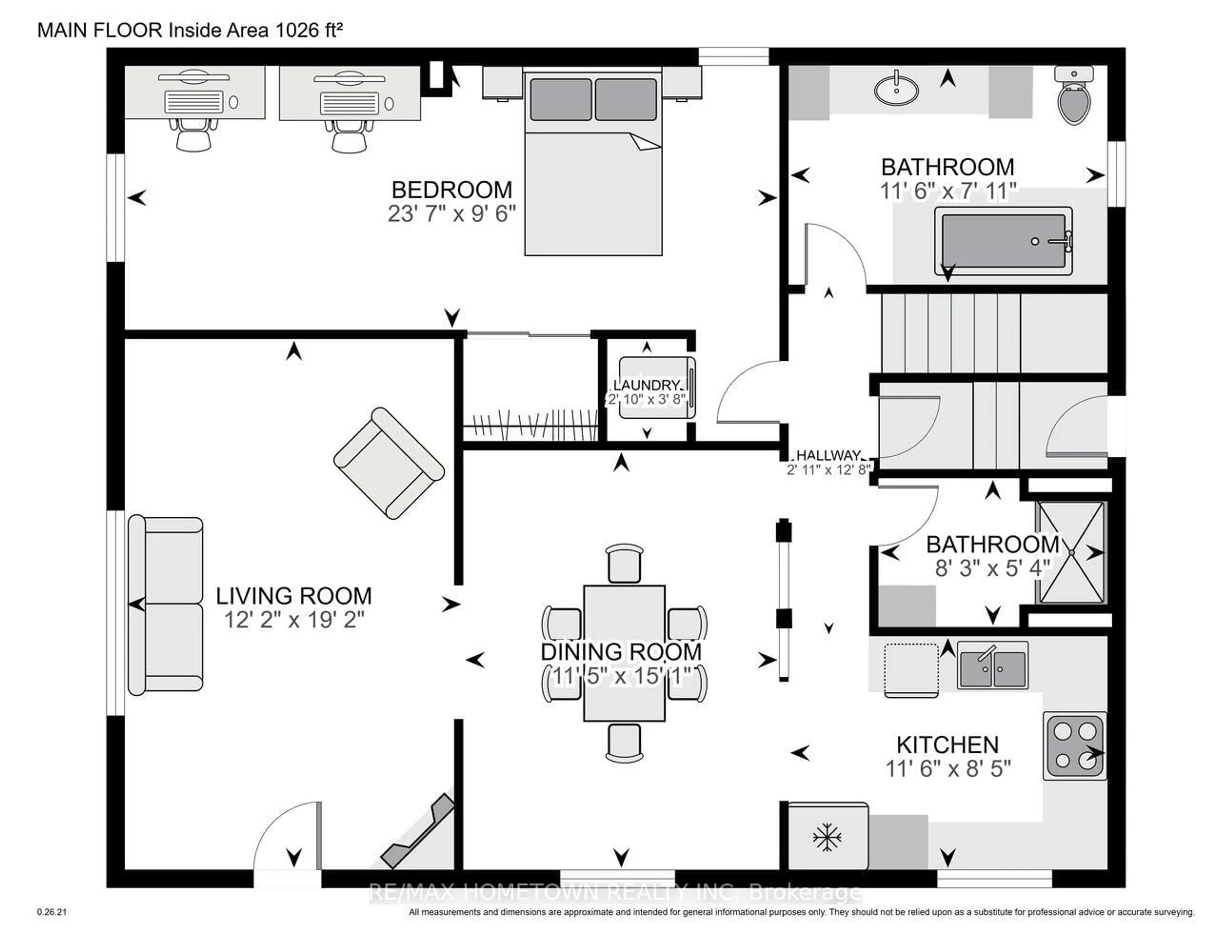Floor plan for 9 and 7 Richmond St, Augusta Ontario K0E 1P0