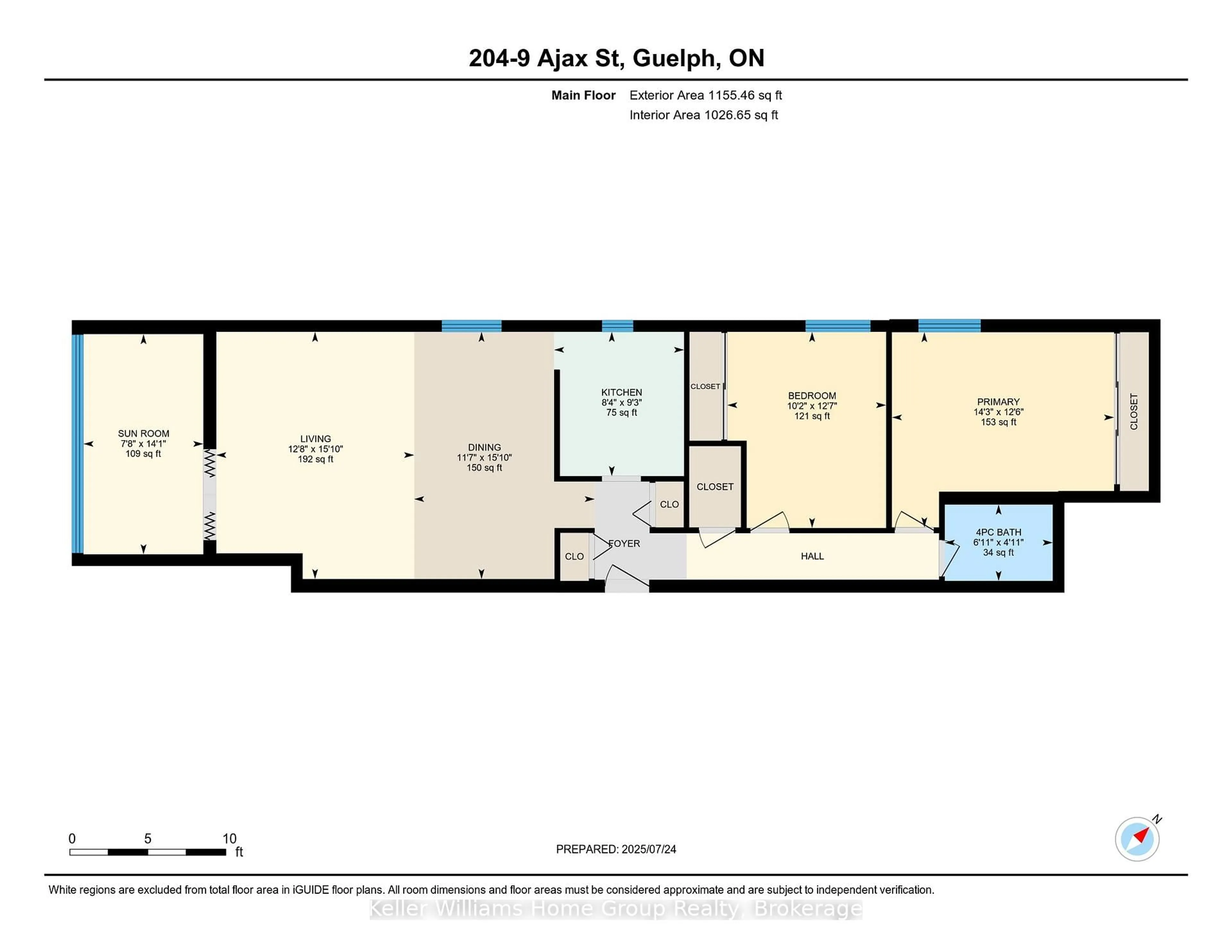Floor plan for 9 Ajax St #204, Guelph Ontario N1H 2A9