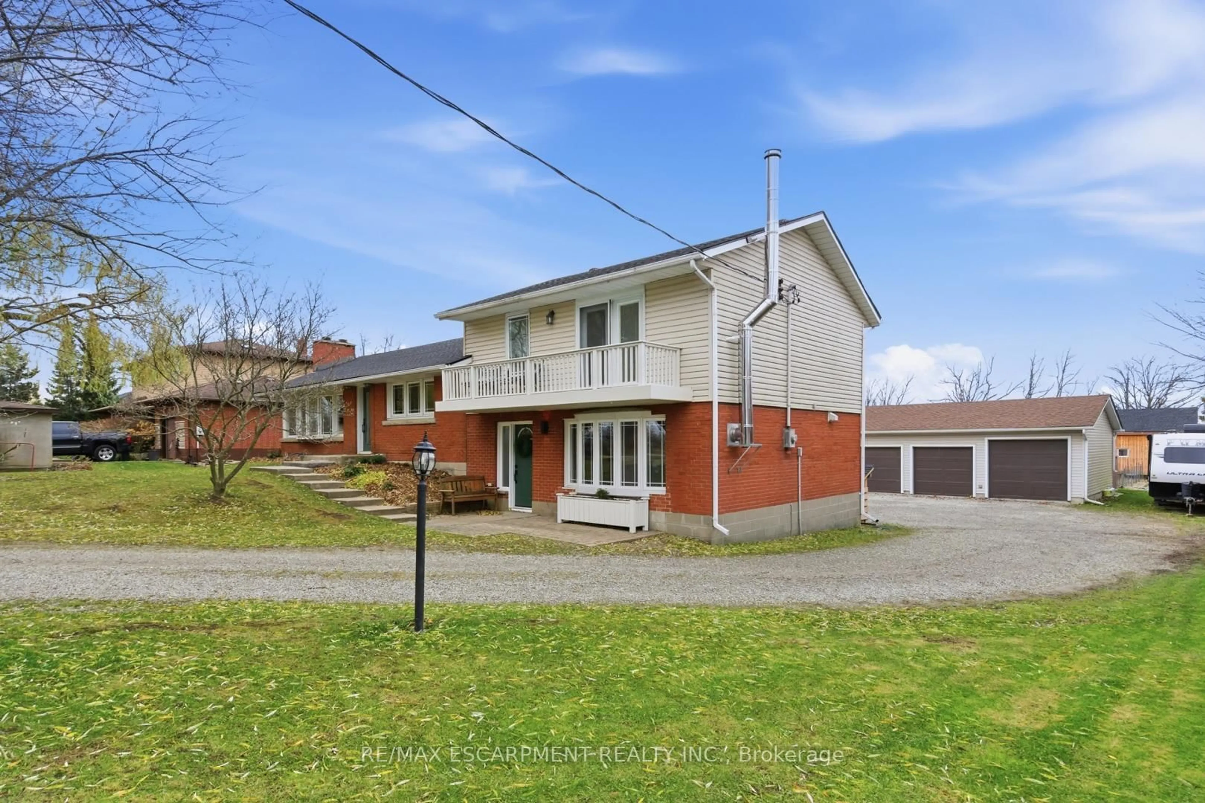 A pic from outside/outdoor area/front of a property/back of a property/a pic from drone, street for 3350 Highway 56, Hamilton Ontario L0R 1C0