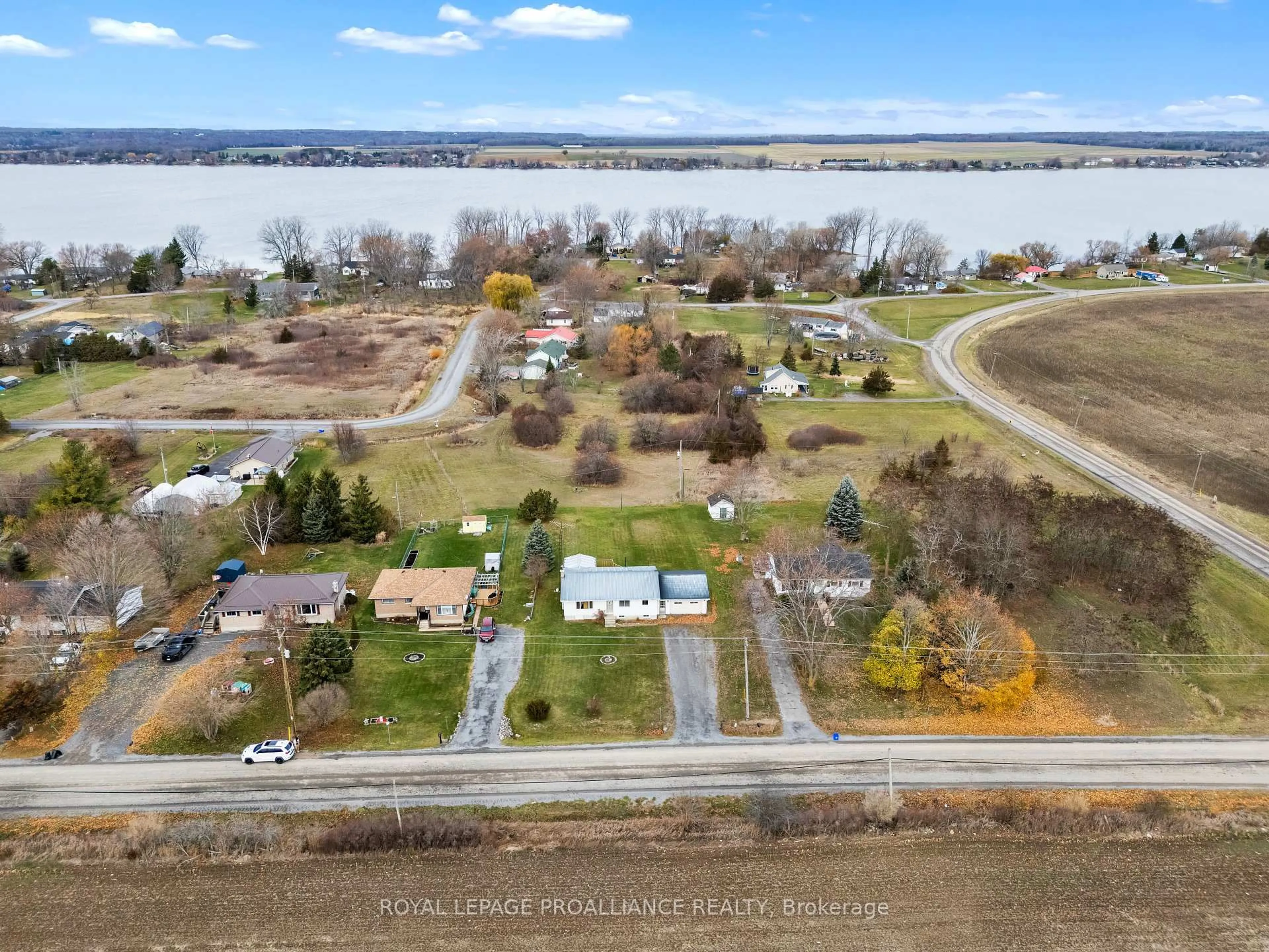 A pic from outside/outdoor area/front of a property/back of a property/a pic from drone, water/lake/river/ocean view for 17 Third Concession Rd, Napanee Ontario K7R 3K7