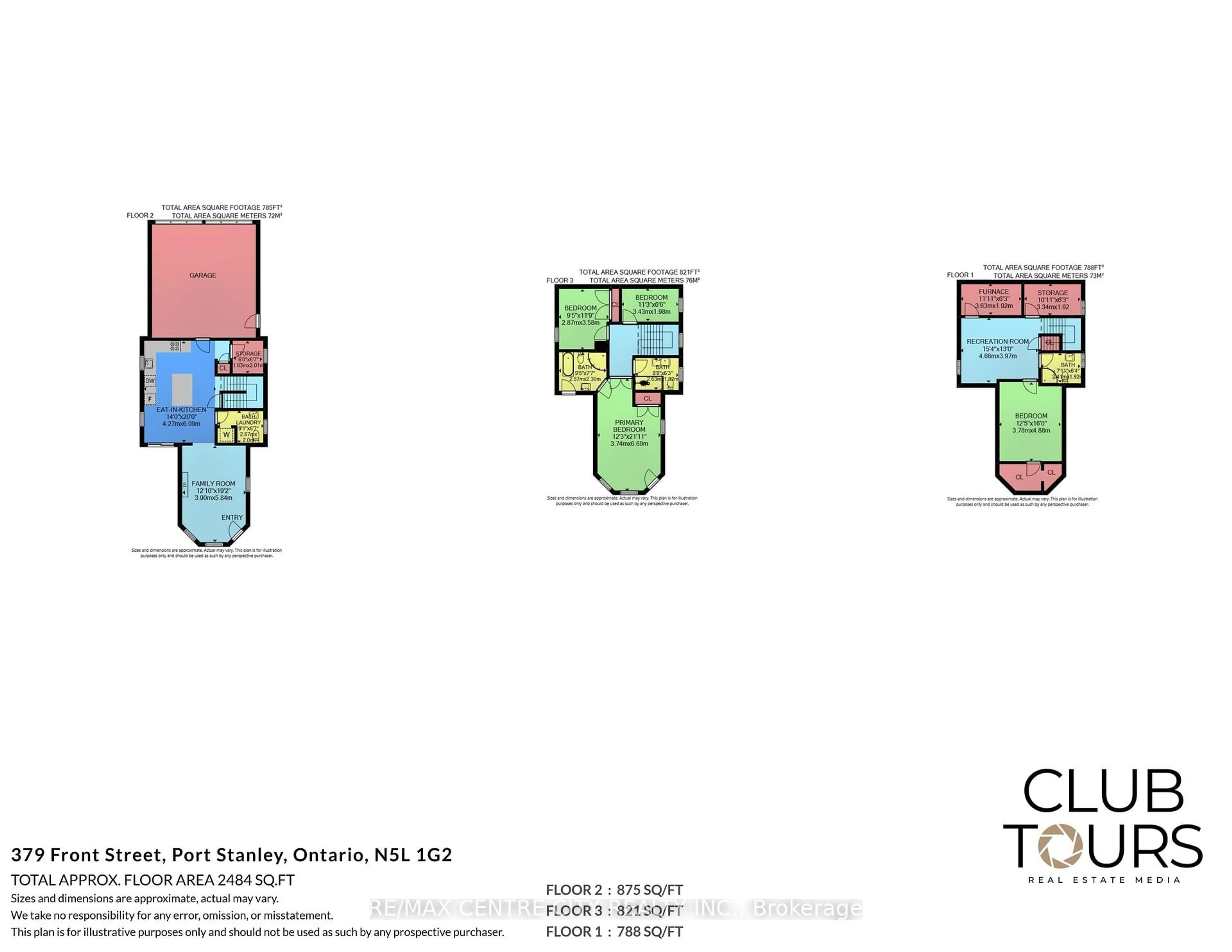 Floor plan for 379 Front St, Central Elgin Ontario N5L 1G2