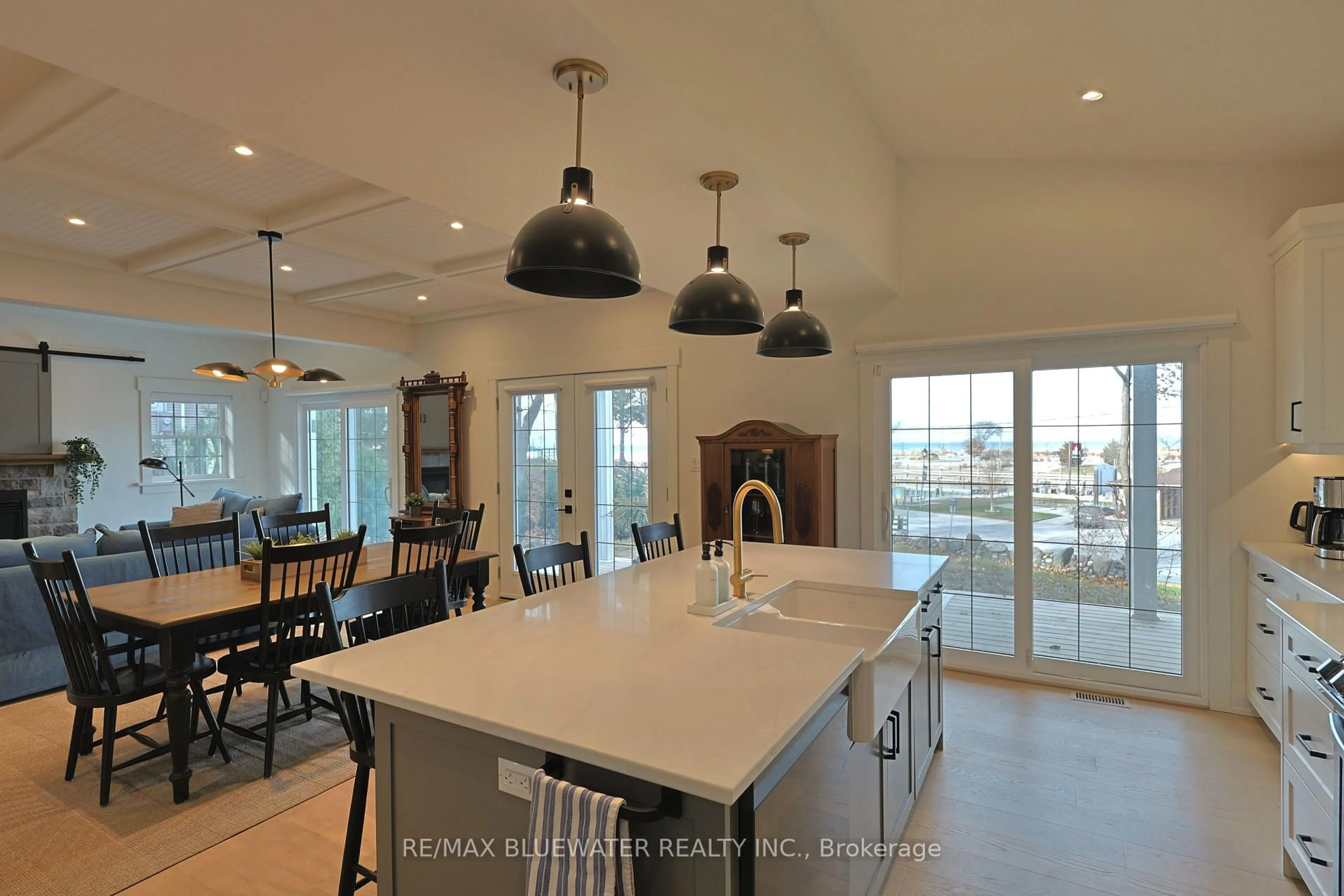 Open concept kitchen, ceramic/tile floor for 82 River Rd, Lambton Shores Ontario N0M 1T0