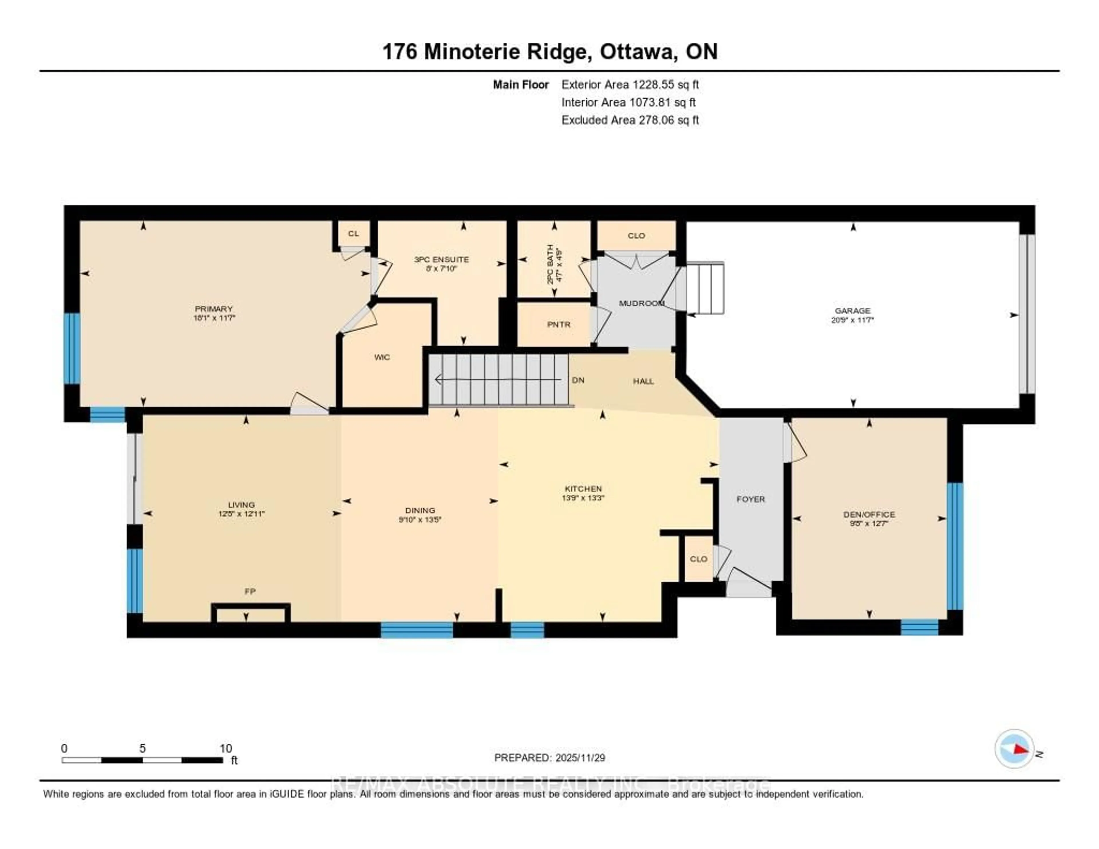 Floor plan for 176 Minoterie Rdge, Ottawa Ontario K4A 0Y8