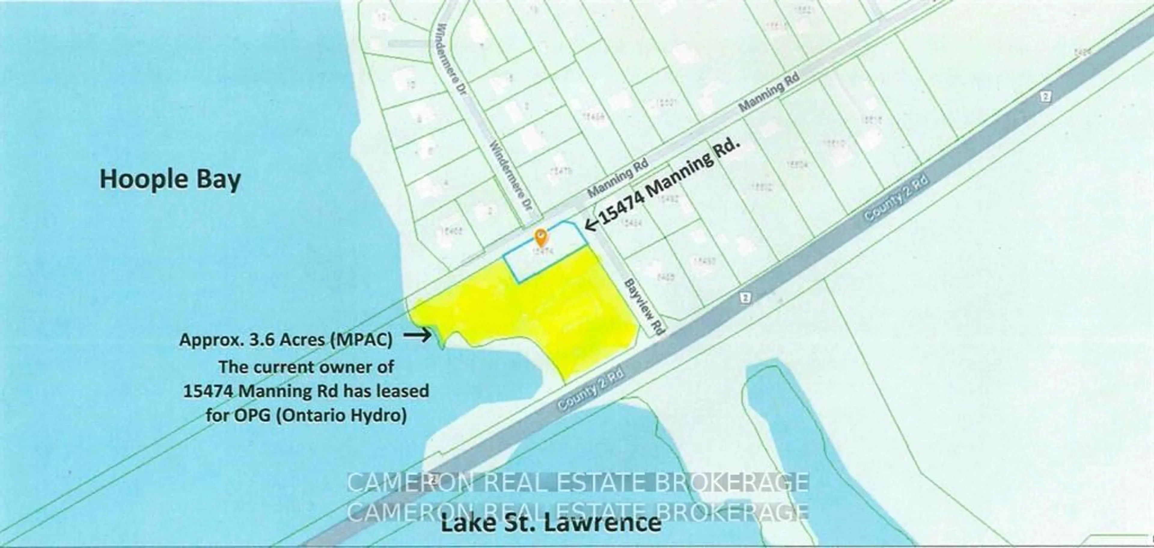 Picture of a map for 15474 Manning Rd, South Stormont Ontario K0C 1M0