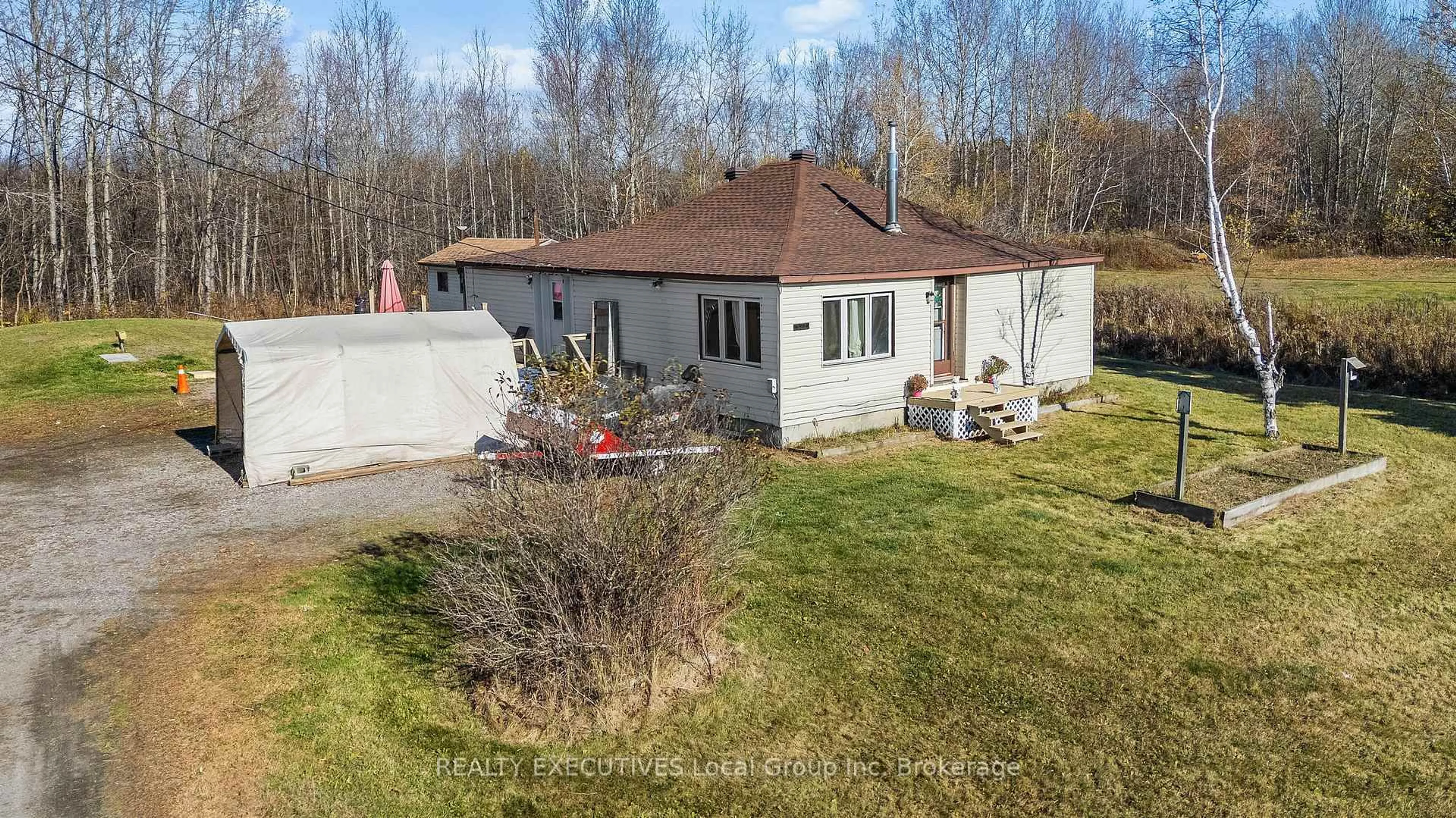 A pic from outside/outdoor area/front of a property/back of a property/a pic from drone, water/lake/river/ocean view for 11735 HIGHWAY 17, West Nipissing Ontario P0H 1G0