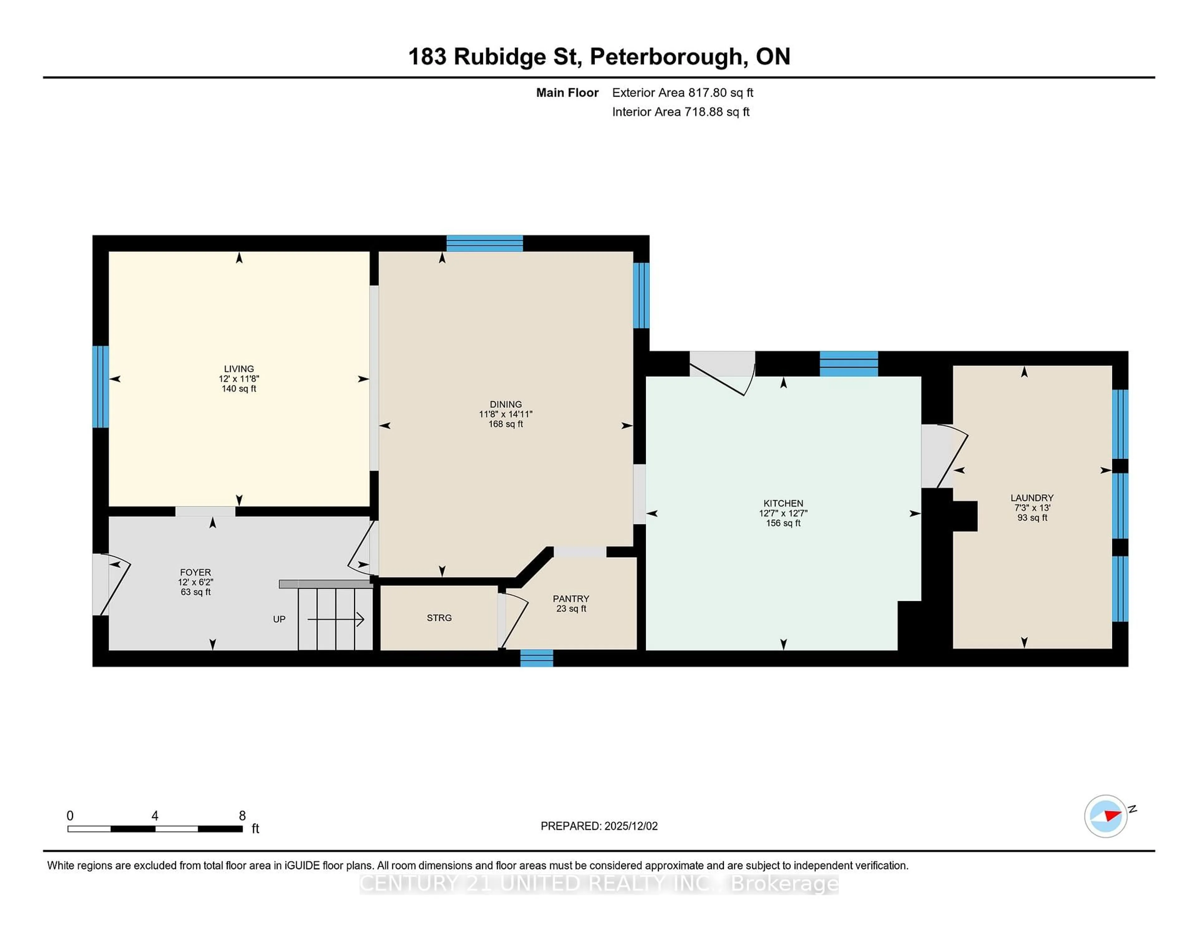 Floor plan for 183 Rubidge St, Peterborough Ontario K9J 3N6