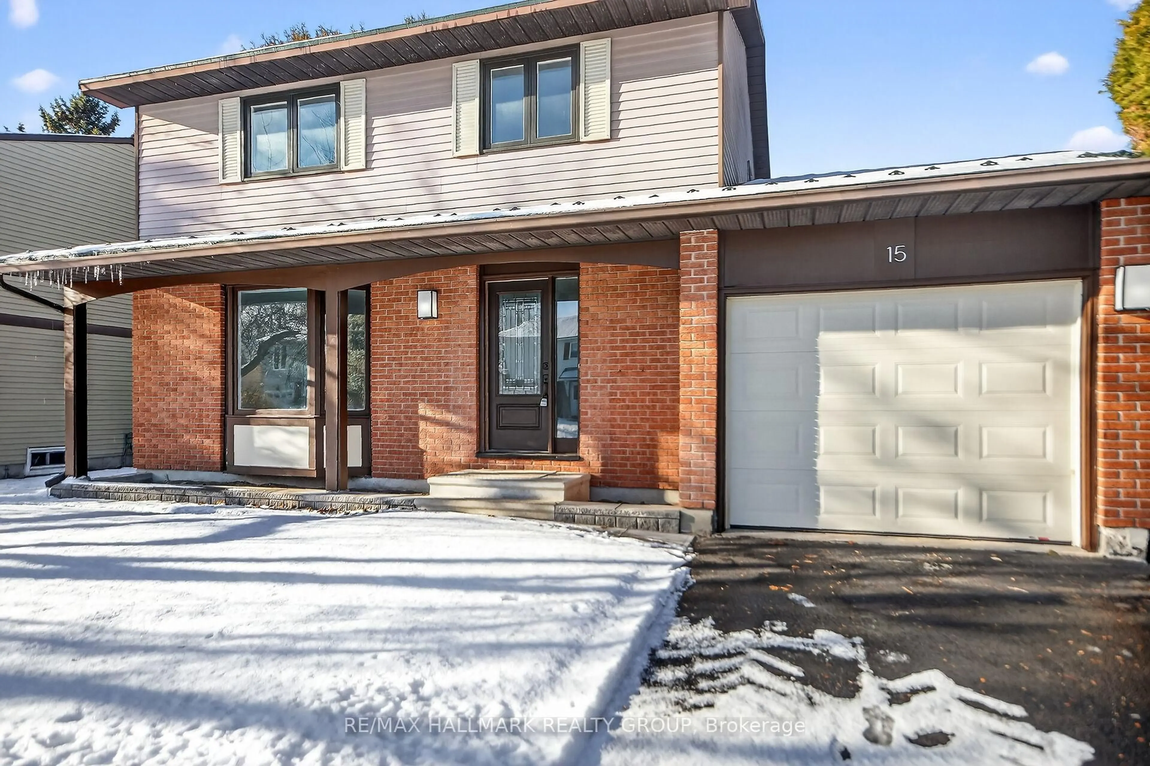 Home with brick exterior material, street for 15 Scharf Lane, Kanata Ontario K2L 2K3