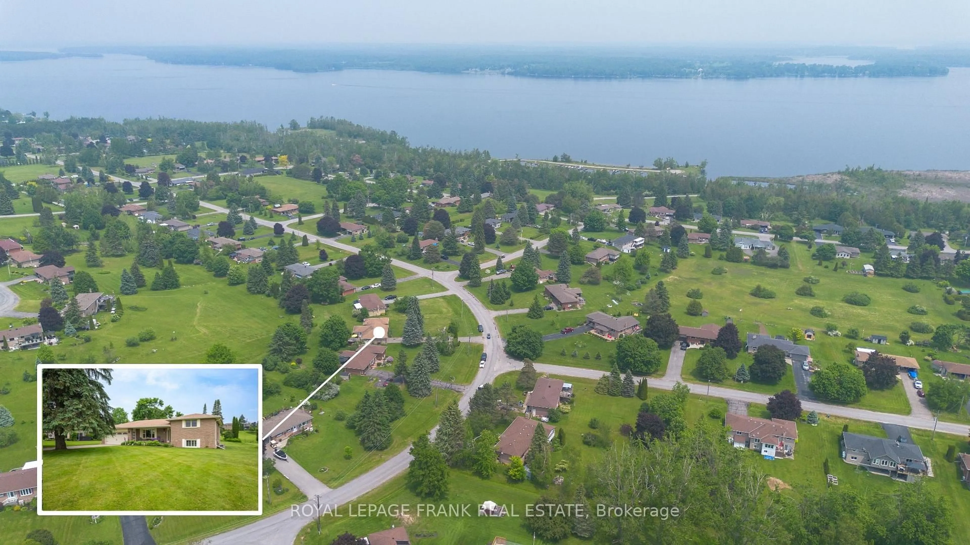 A pic from outside/outdoor area/front of a property/back of a property/a pic from drone, water/lake/river/ocean view for 383 Old Surrey Lane, Kawartha Lakes Ontario K0M 1A0
