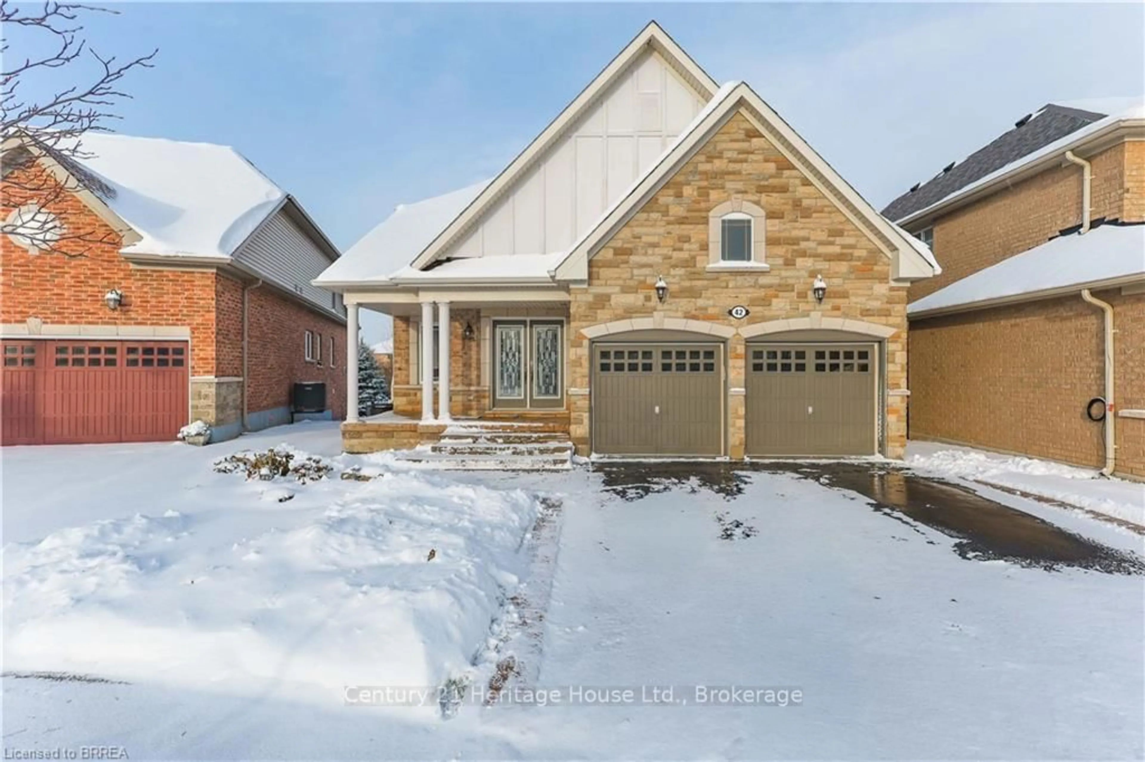 Home with brick exterior material, street for 42 Davidson Crt, Brantford Ontario N3S 0C6