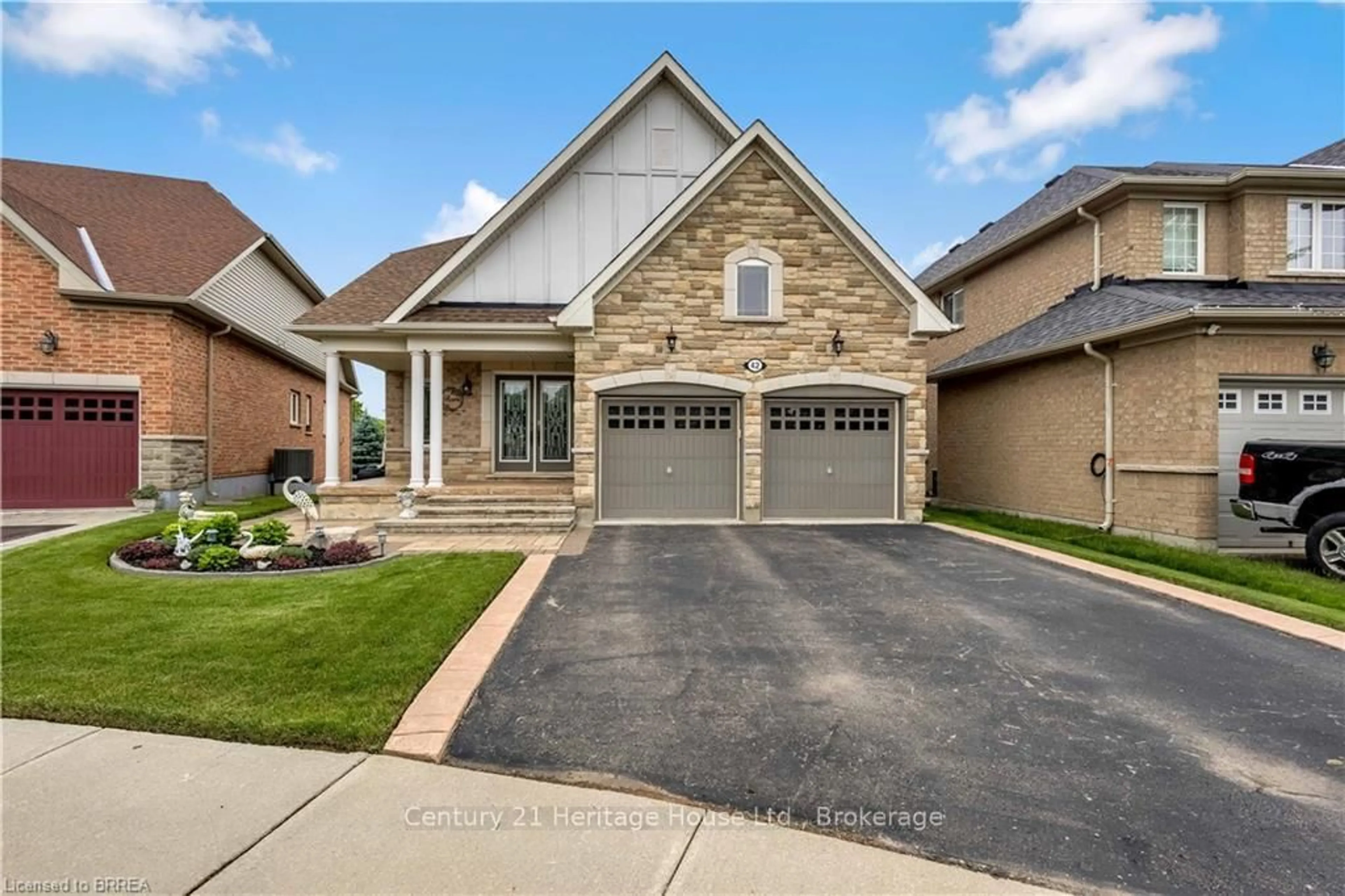 Home with brick exterior material, street for 42 Davidson Crt, Brantford Ontario N3S 0C6
