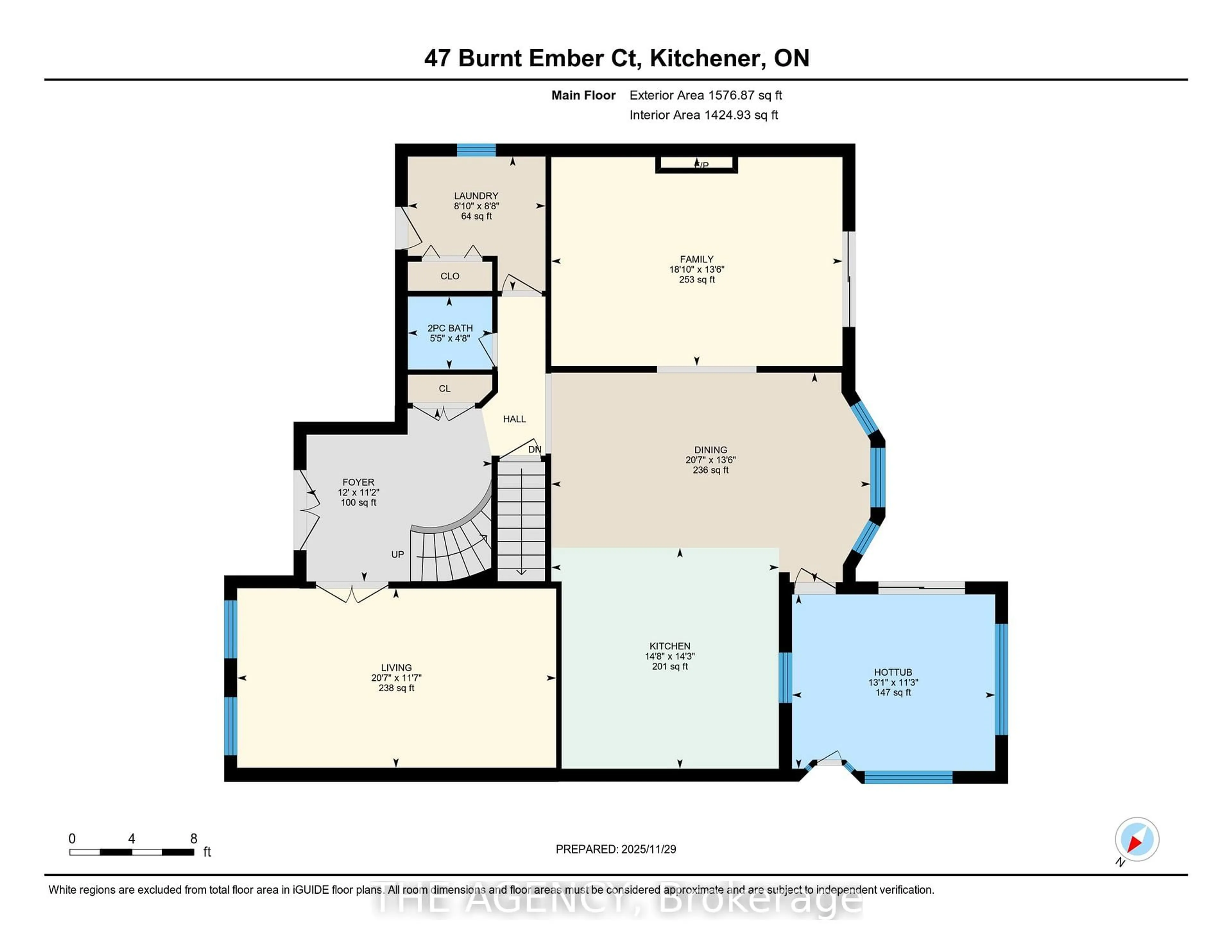 Floor plan for 47 Burnt Ember Crt, Kitchener Ontario N2A 3X3