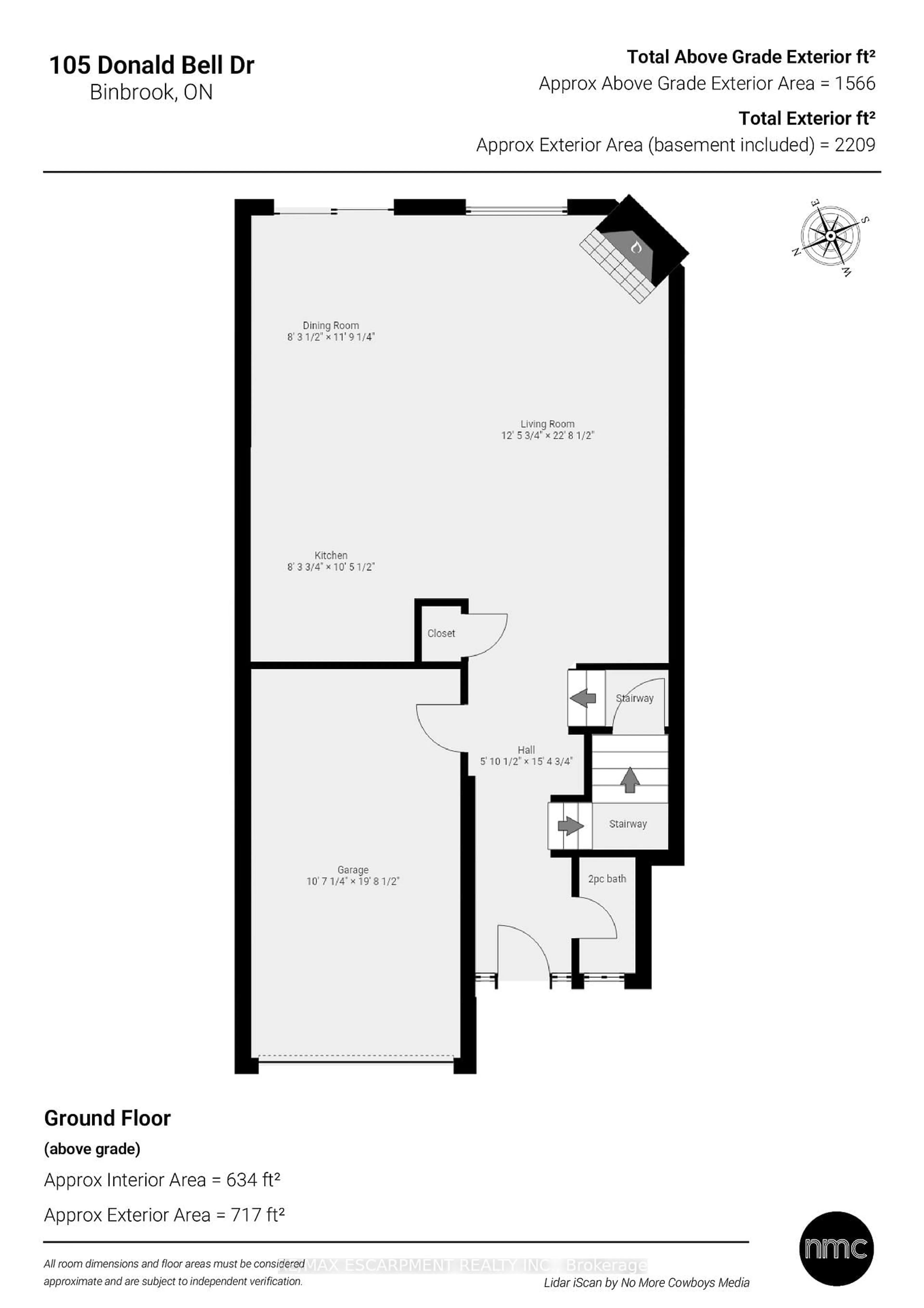 Floor plan for 105 DONALD BELL Dr, Hamilton Ontario L0R 1C0