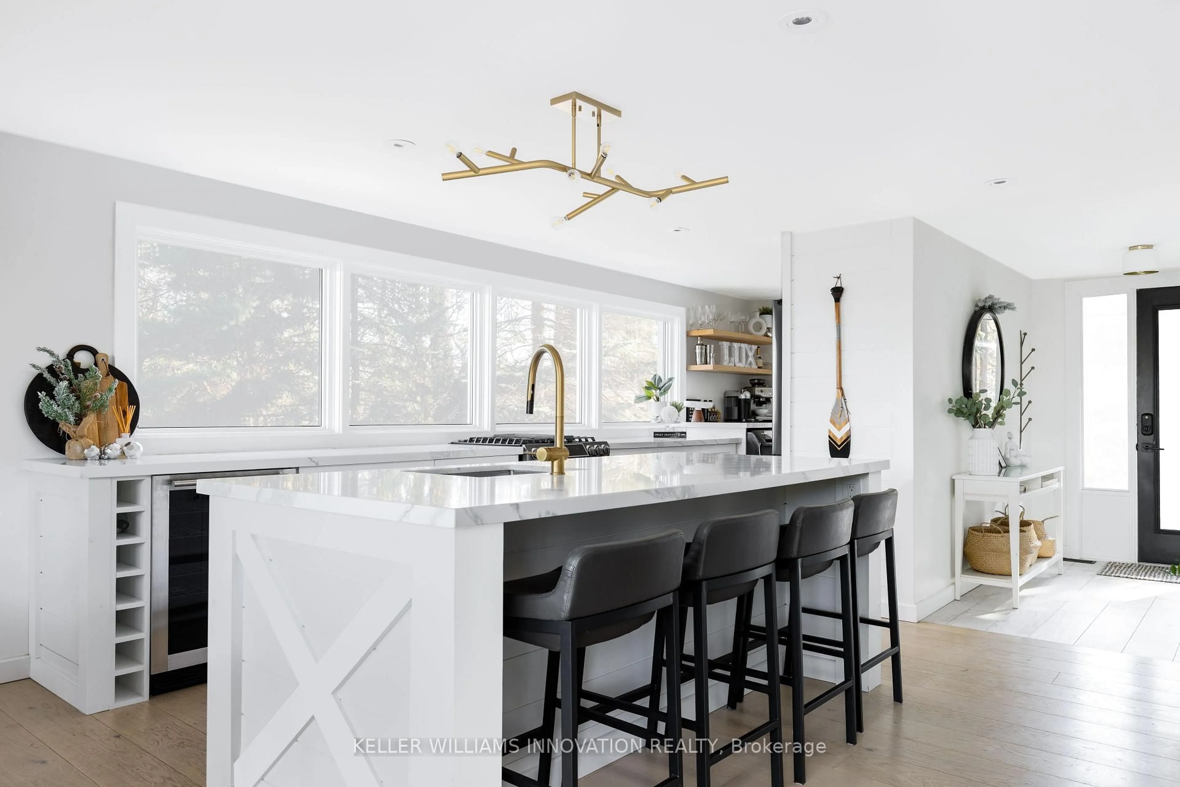 Contemporary kitchen, ceramic/tile floor for 2872 Muskoka Road 118, Muskoka Lakes Ontario P0B 1J0