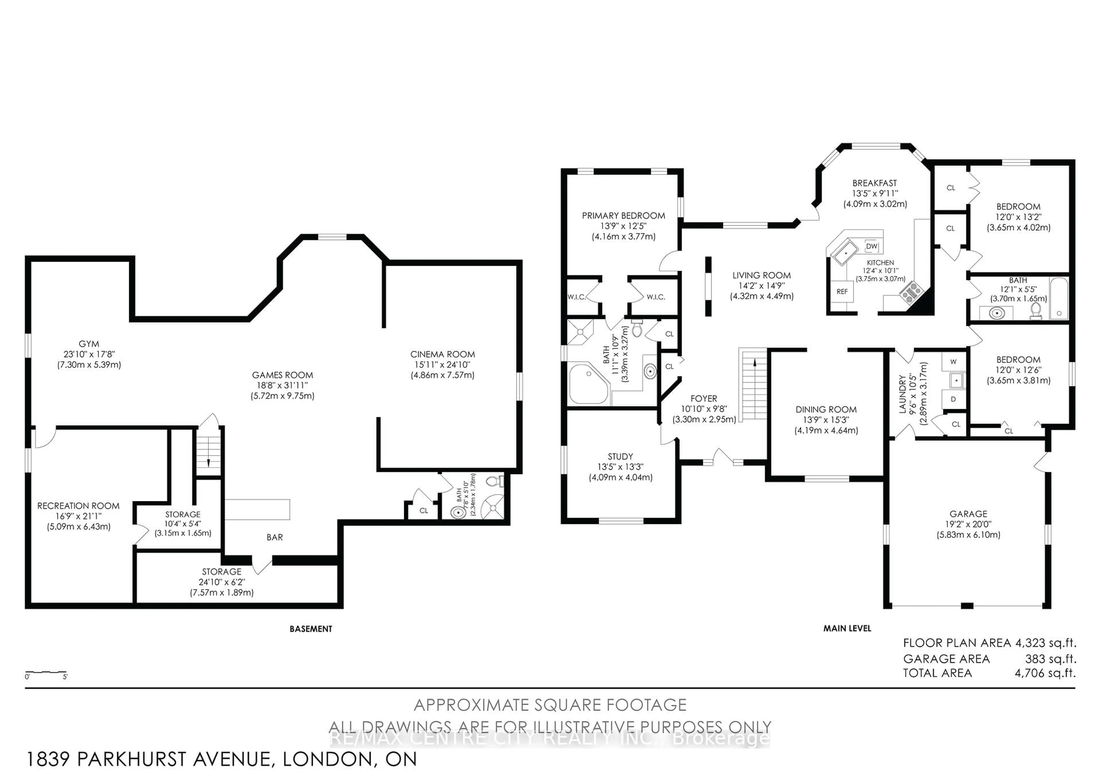 Floor plan for 1839 Parkhurst Ave, London East Ontario N5V 2C4