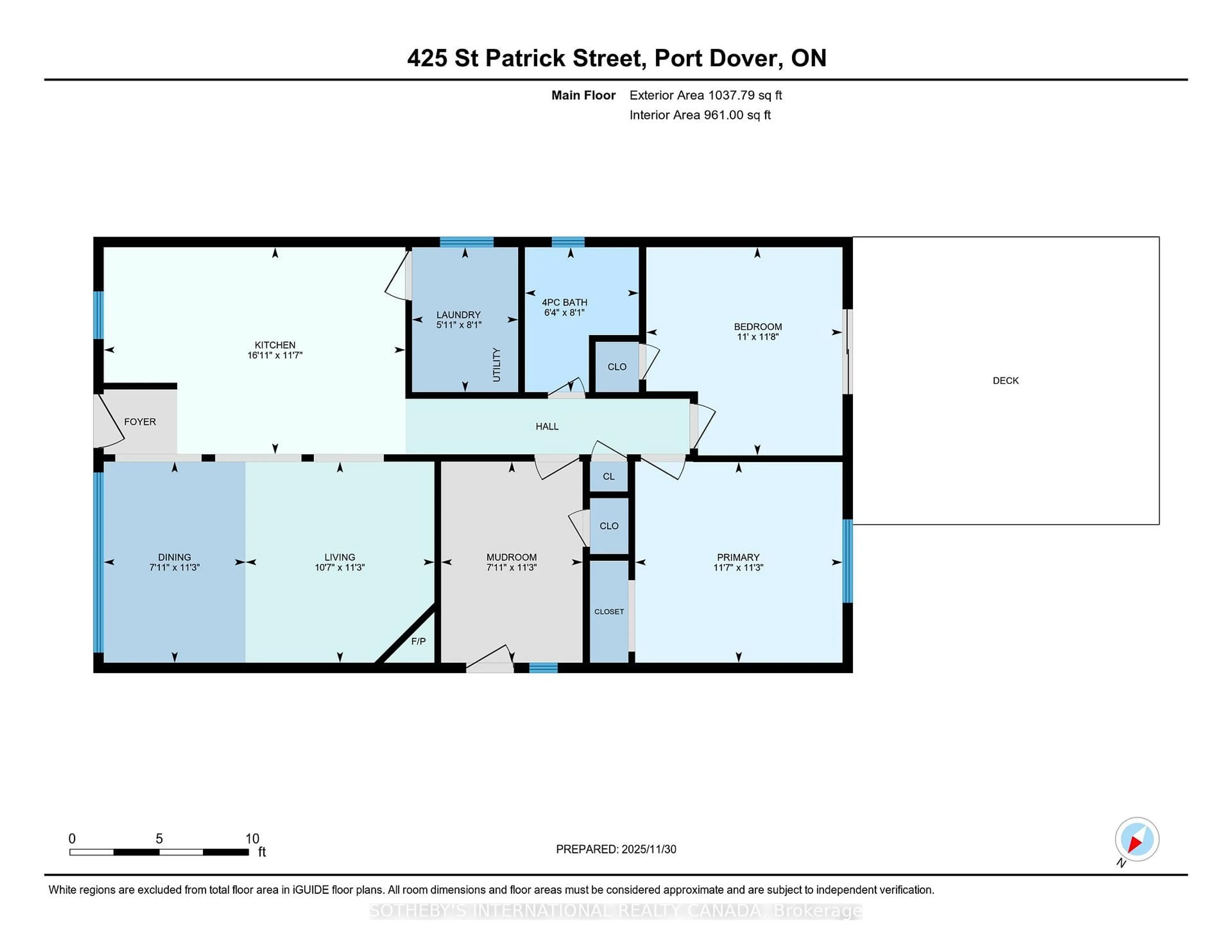 Floor plan for 425 St. Patrick St, Norfolk Ontario N0A 1N0