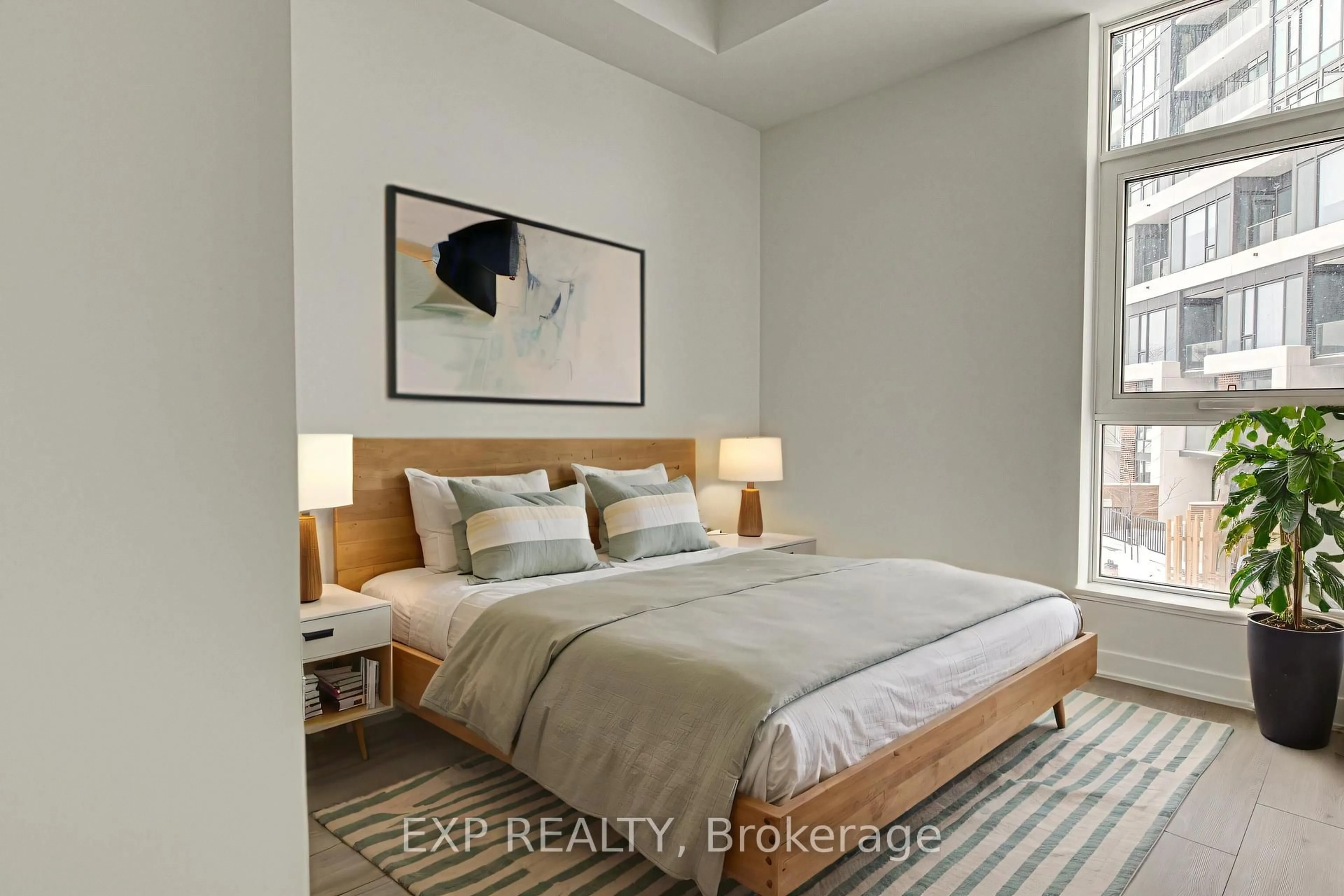 Bedroom with bed, unknown for 25 Wellington St #207, Kitchener Ontario N2G 0G5