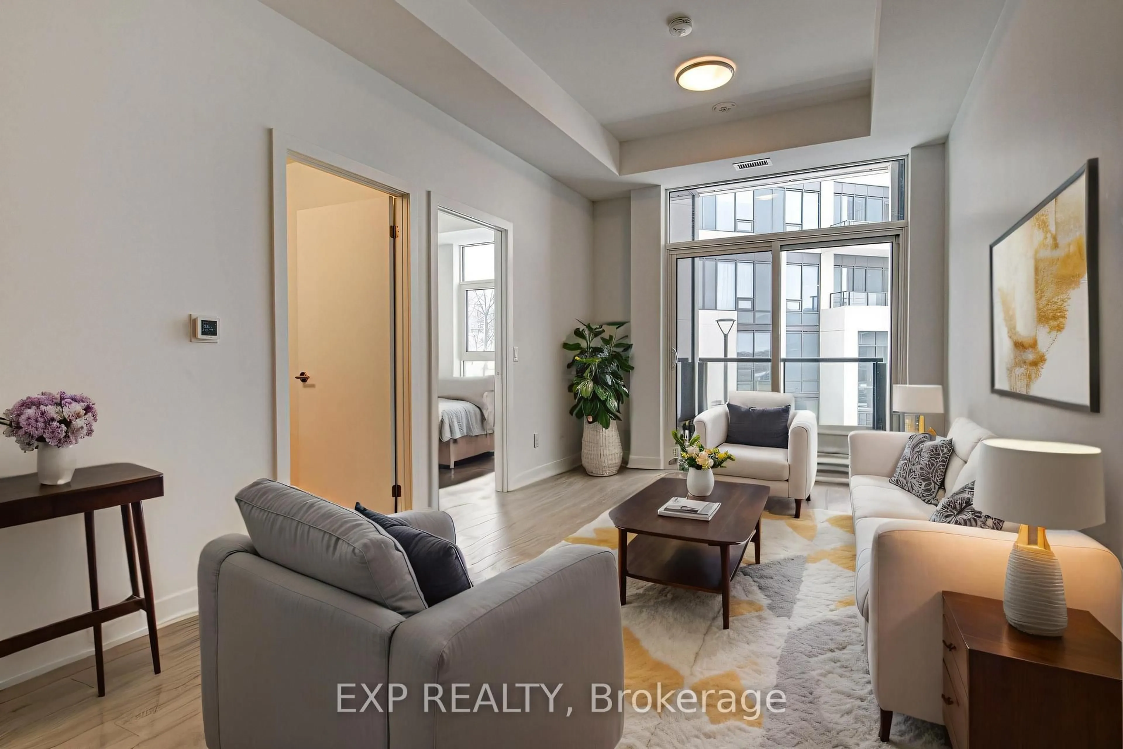 Living room with furniture, unknown for 25 Wellingtont St #209, Kitchener Ontario N2G 0G5