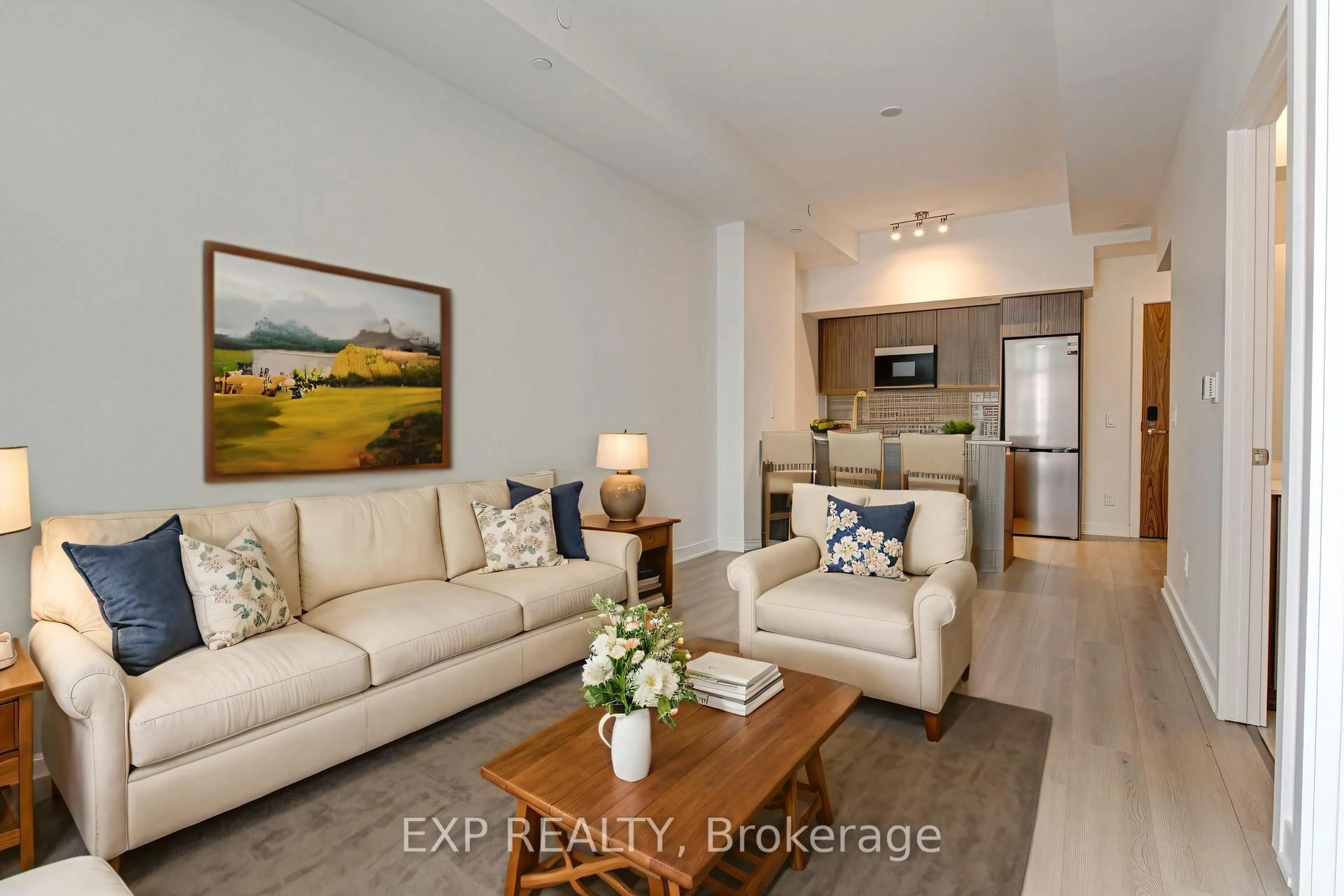 Living room with furniture, unknown for 25 Wellington St #210, Kitchener Ontario N2G 0G5