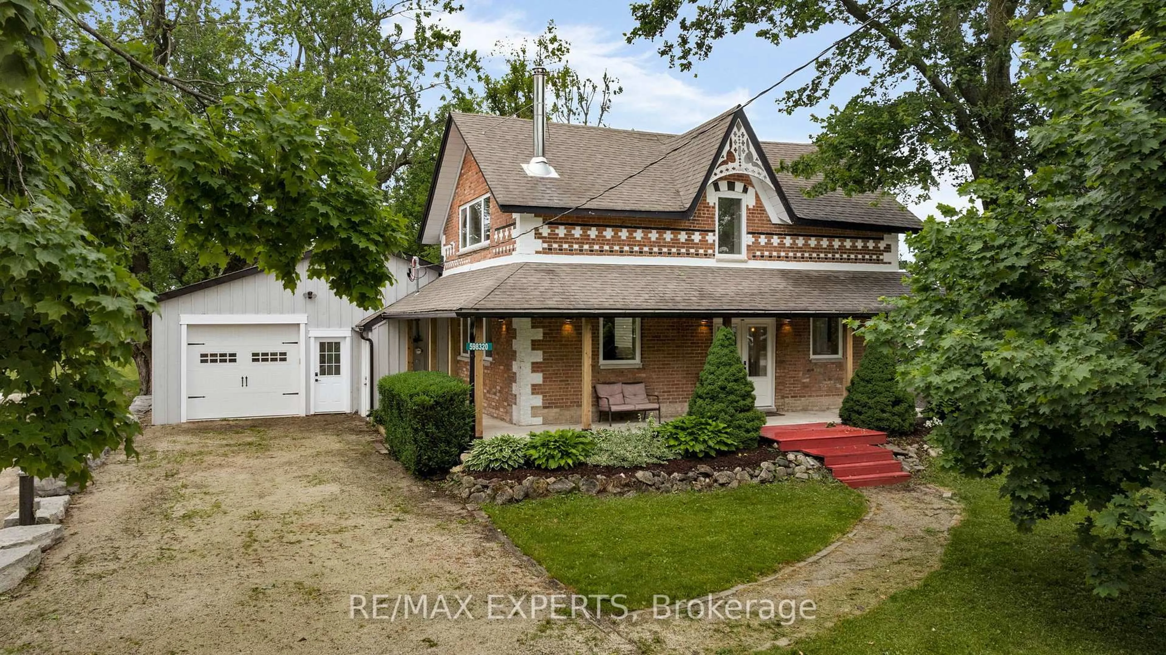 Home with brick exterior material, street for 598320 2nd Line, Mulmur Ontario L9V 0B6