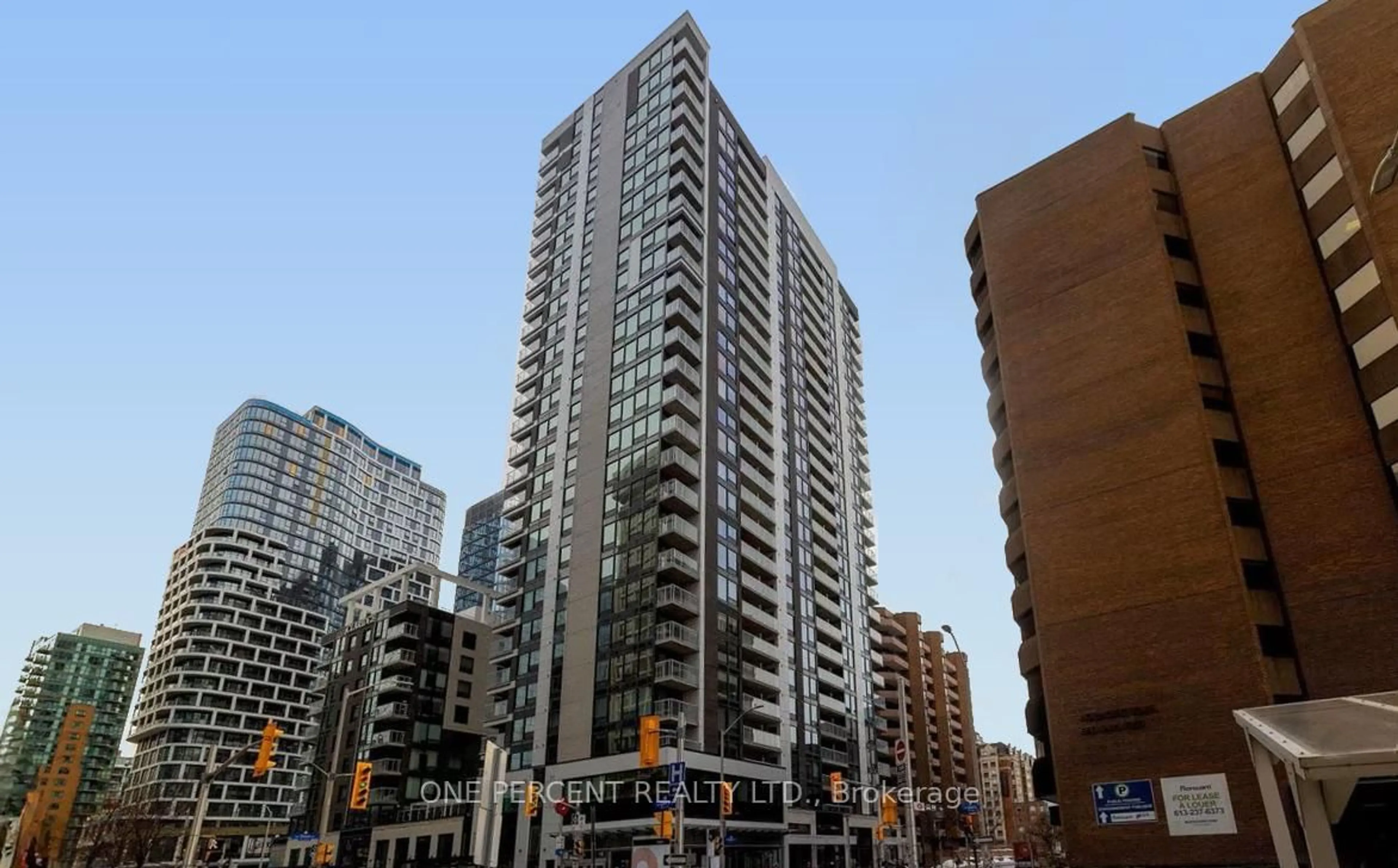 Patio, city buildings view from balcony for 340 Queen St #410, Ottawa Ontario K1R 0G1