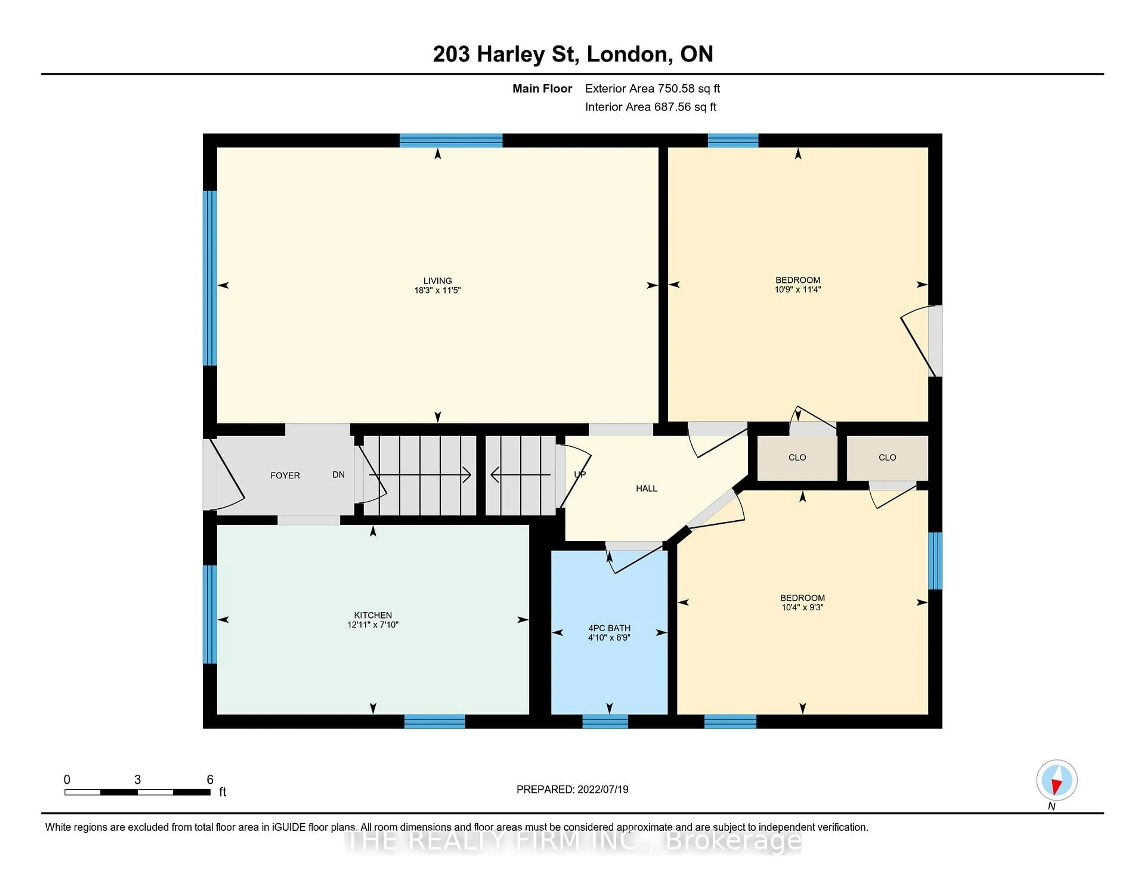 Floor plan for 203 Harley St, London East Ontario N5Y 2C3