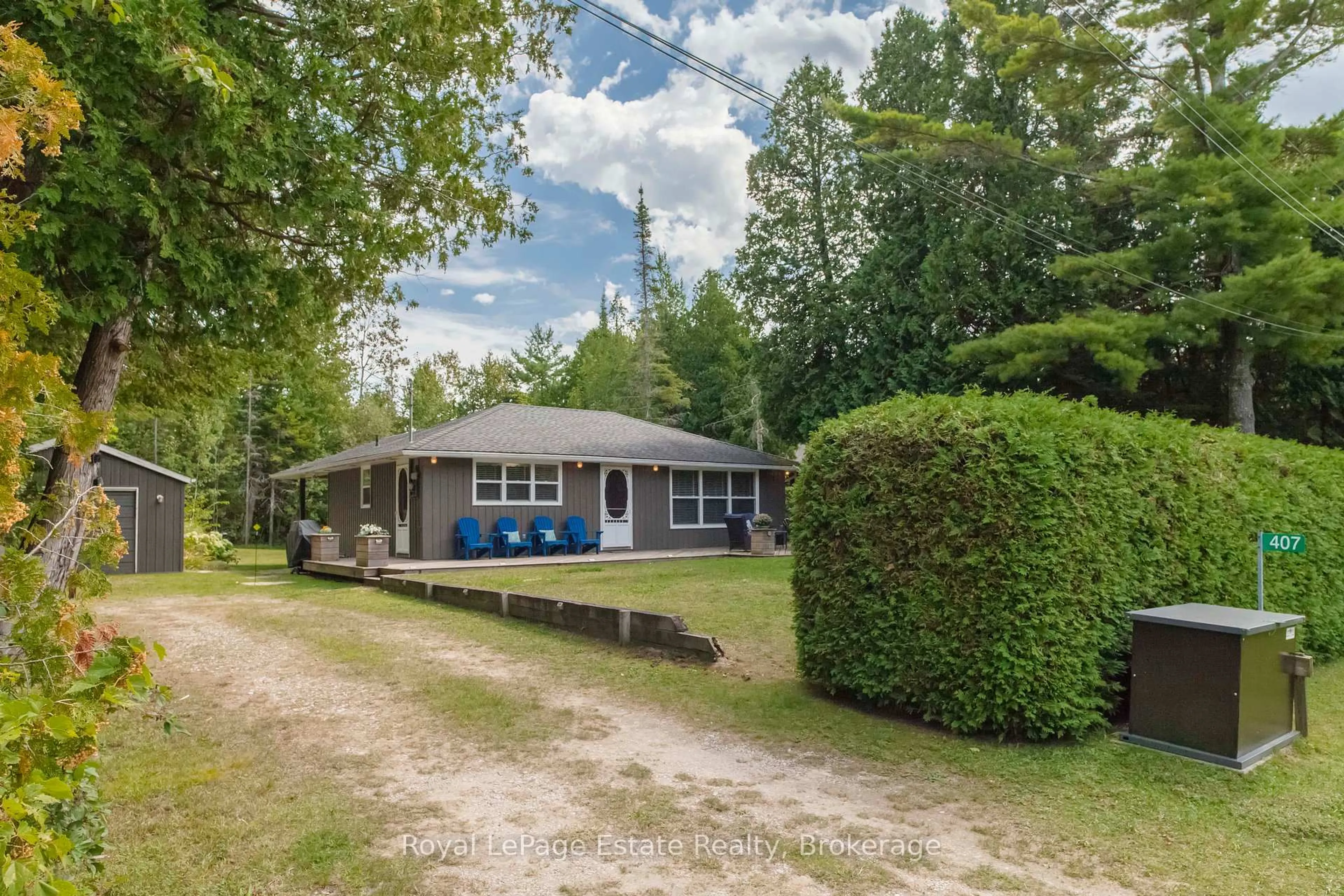 A pic from outside/outdoor area/front of a property/back of a property/a pic from drone, unknown for 407 Huron Ave, South Bruce Peninsula Ontario N0H 2G0