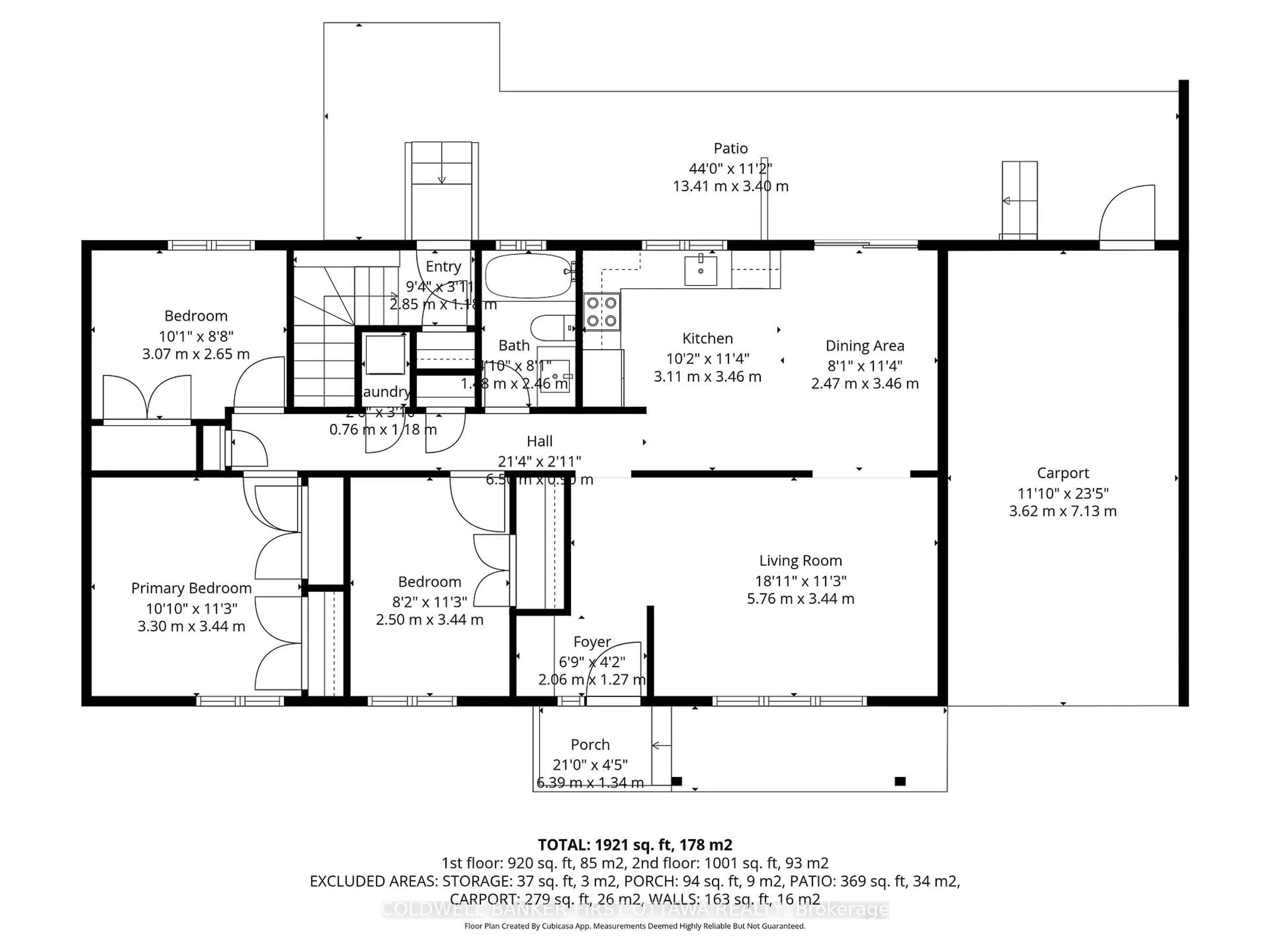 Floor plan for 351 Amiens St, Ottawa Ontario K1E 1P1