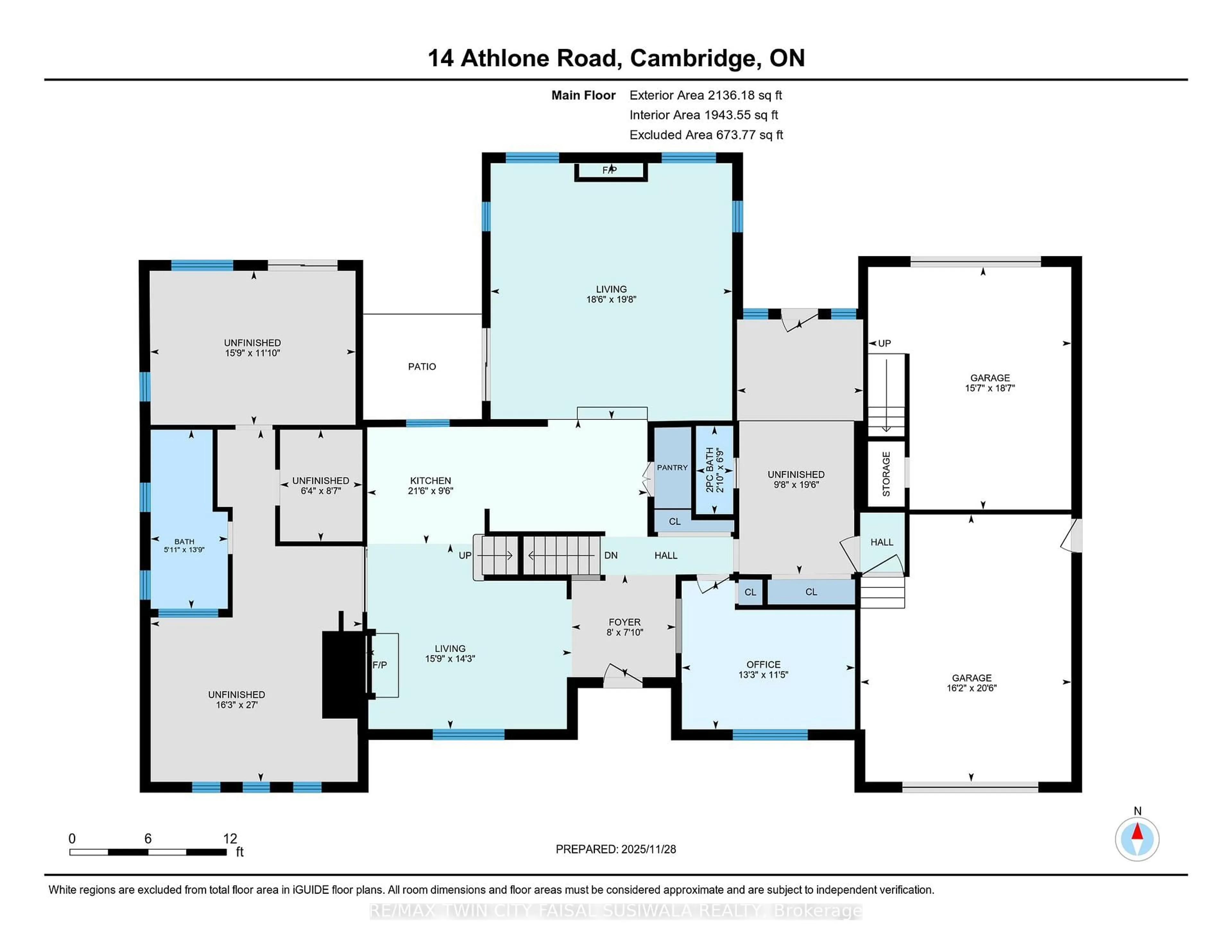 Floor plan for 14 Athlone Rd, Cambridge Ontario N1R 1H8