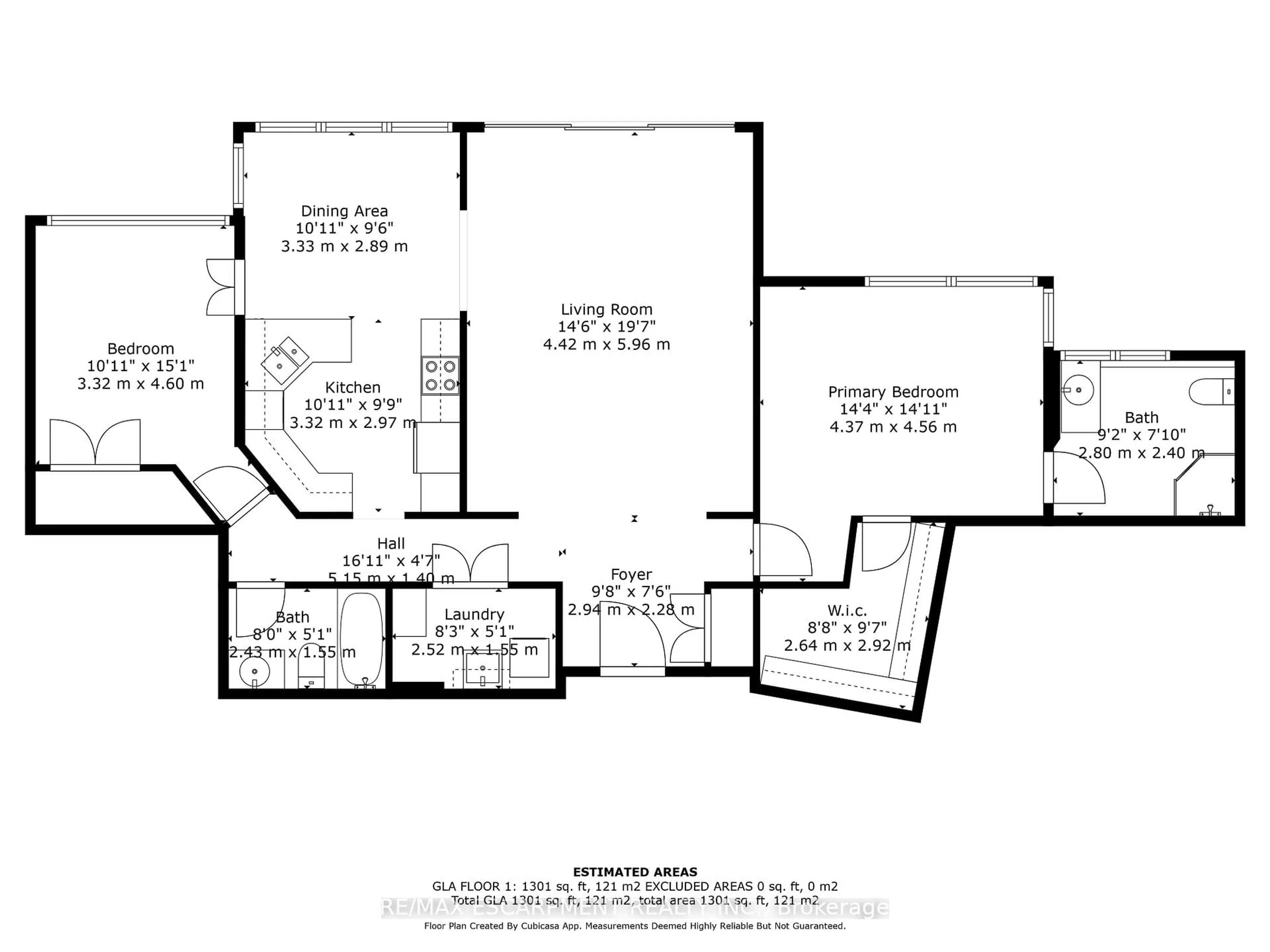 Floor plan for 1770 Main St #506, Hamilton Ontario L8S 1H1