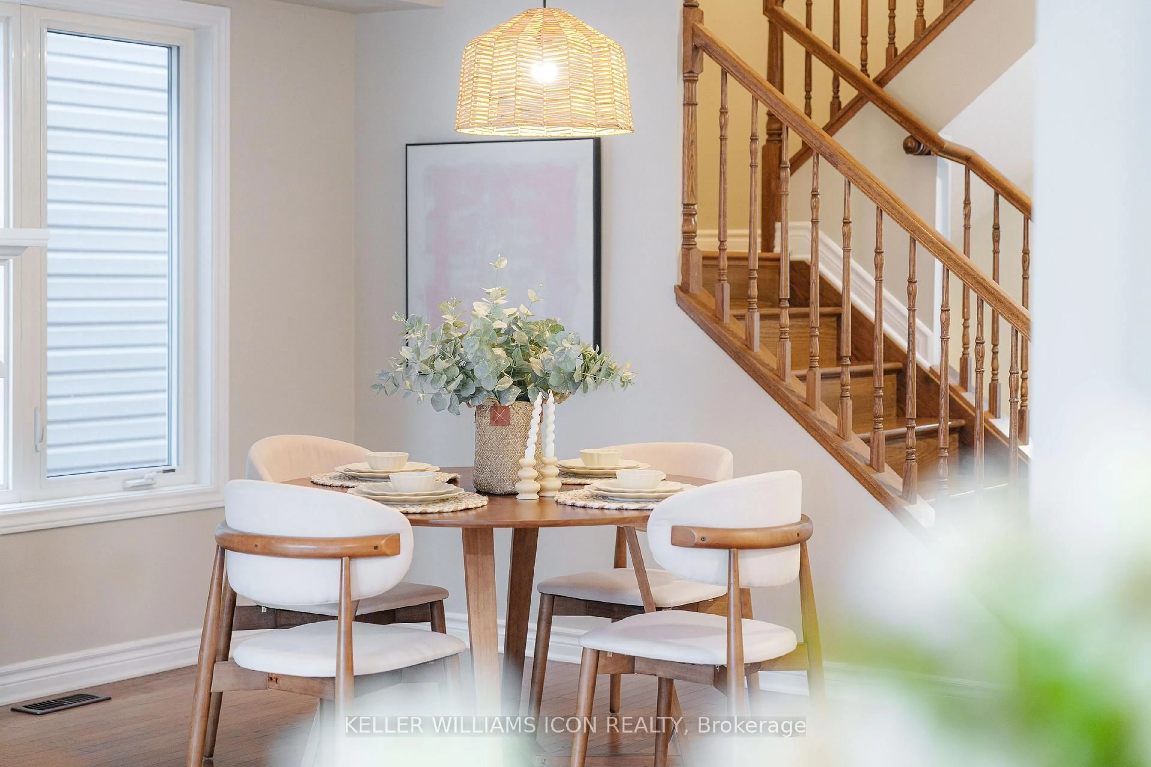 Dining room, wood/laminate floor for 3491 Woodroffe Ave, Ottawa Ontario K2G 7A6