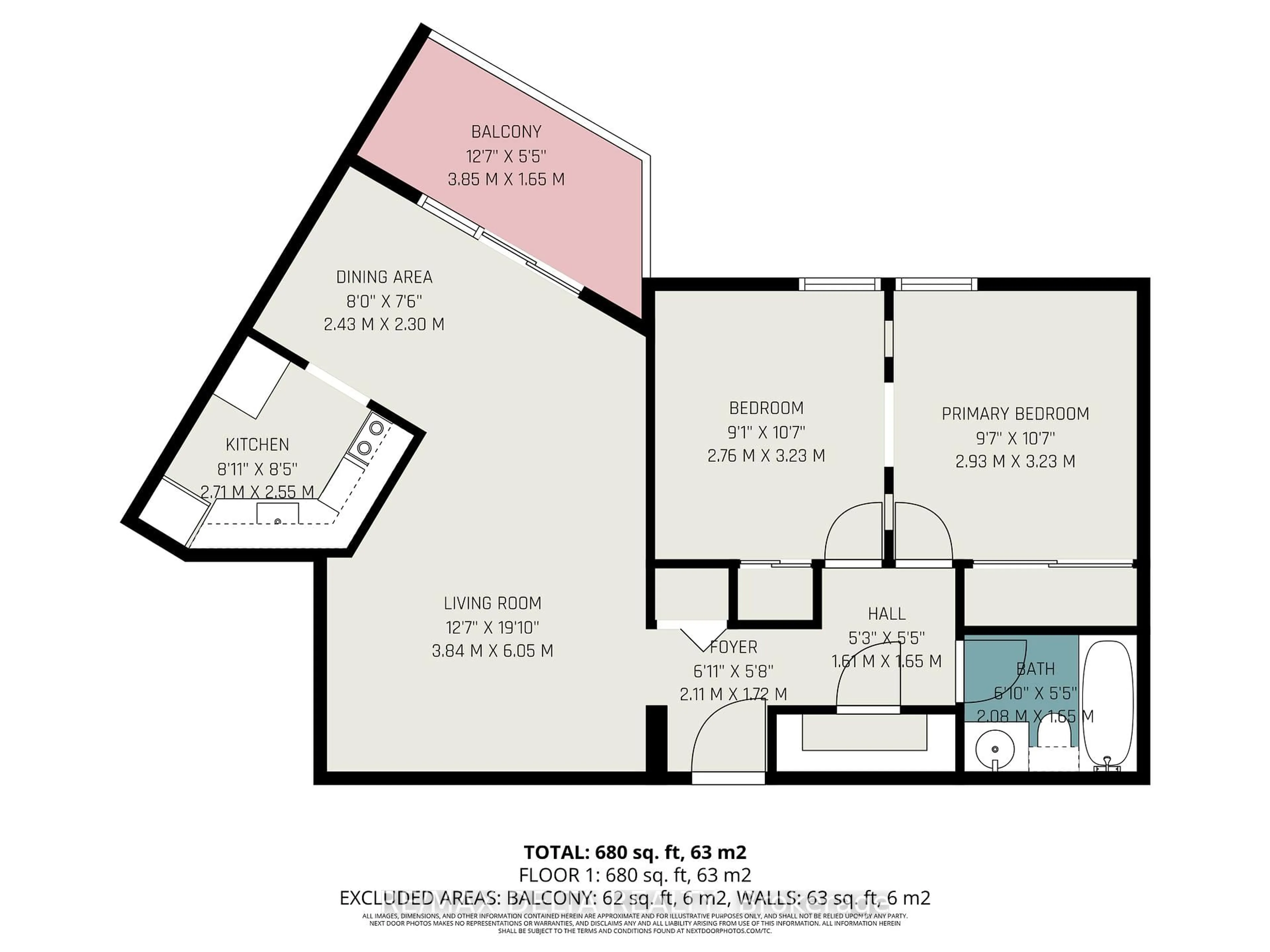 Floor plan for 2020 Jasmine Cres #513, Ottawa Ontario K1J 8K5
