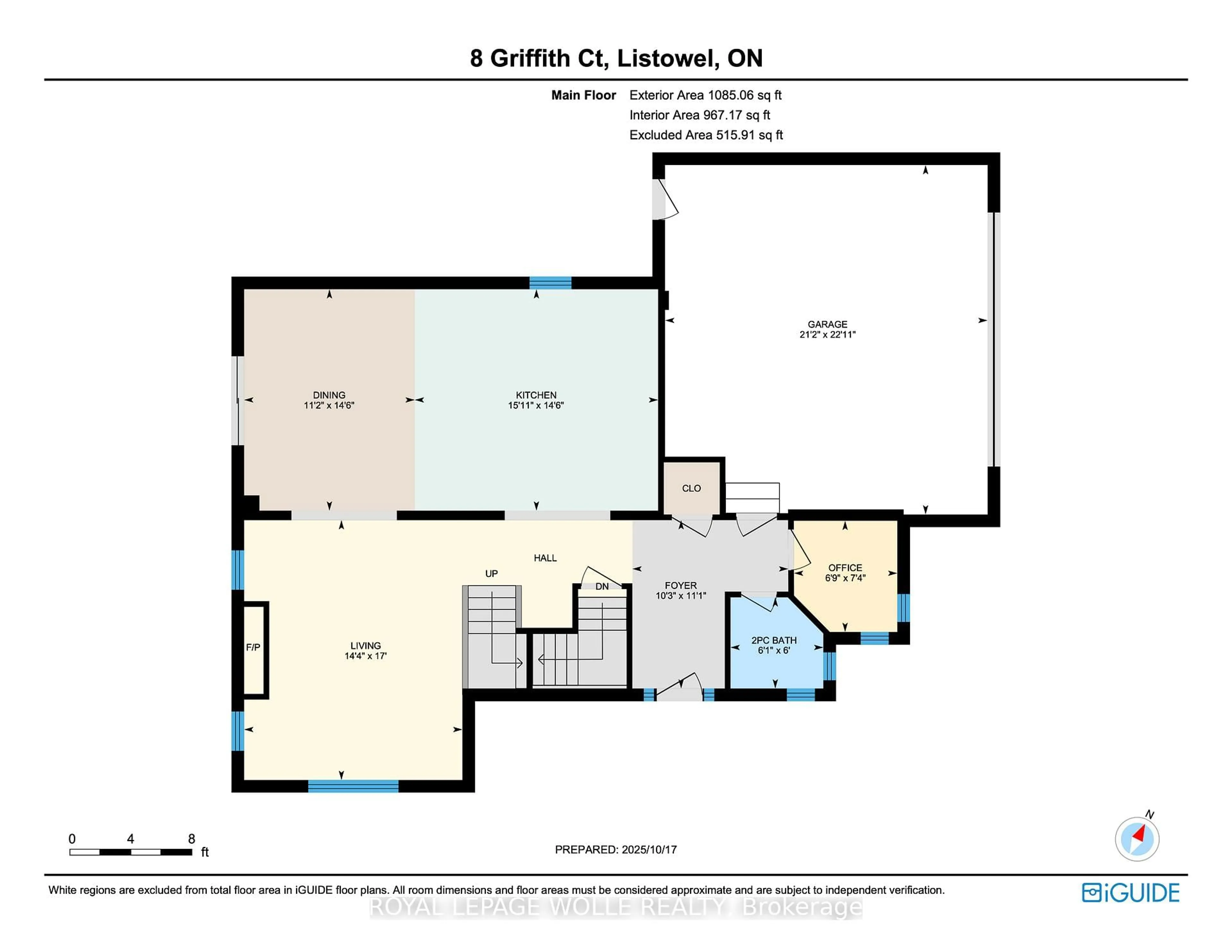 Floor plan for 8 Griffith Crt, North Perth Ontario N4W 0G1